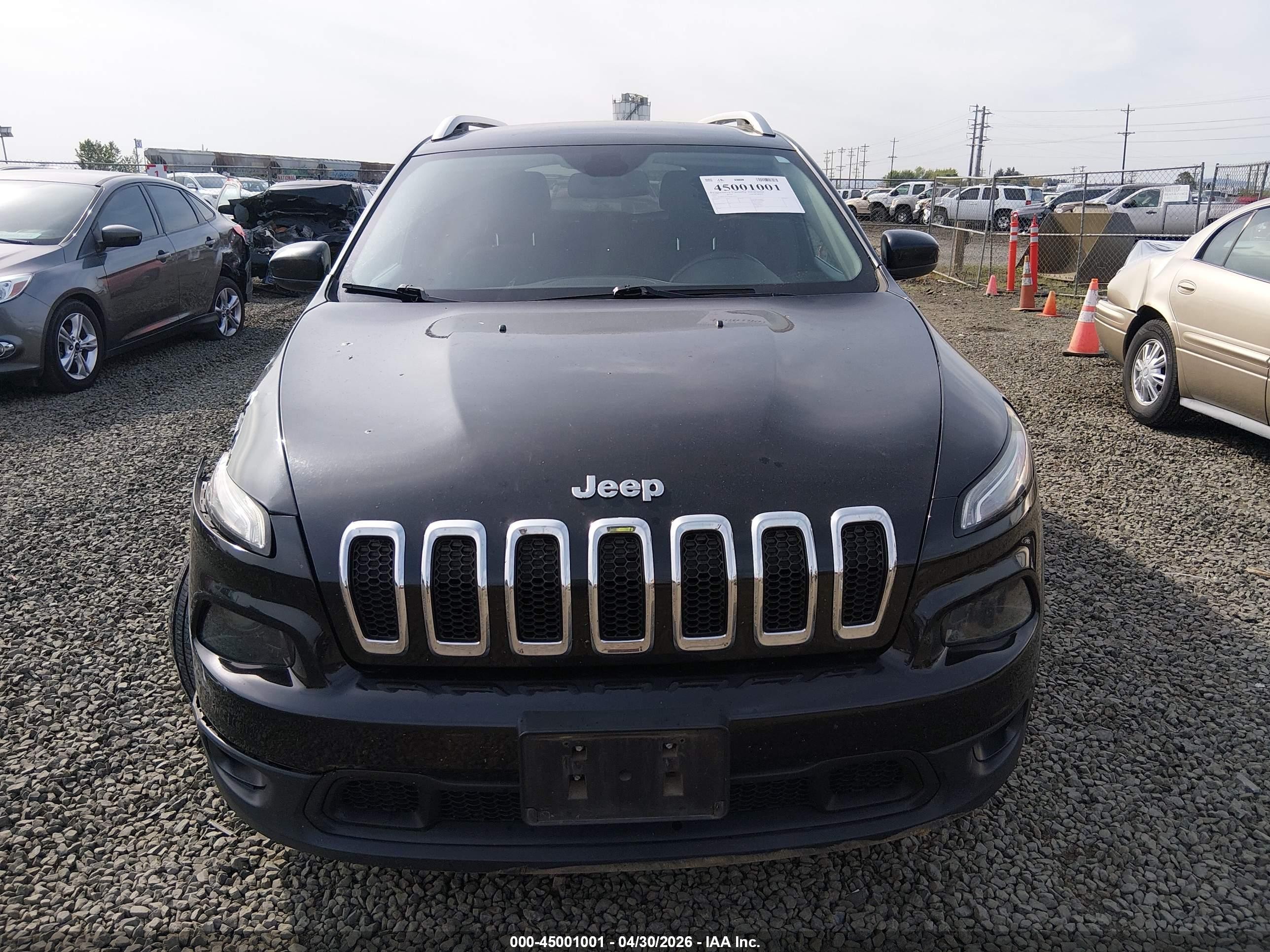 2015 Jeep Cherokee Latitude Black vin: 1C4PJLCB1FW663139