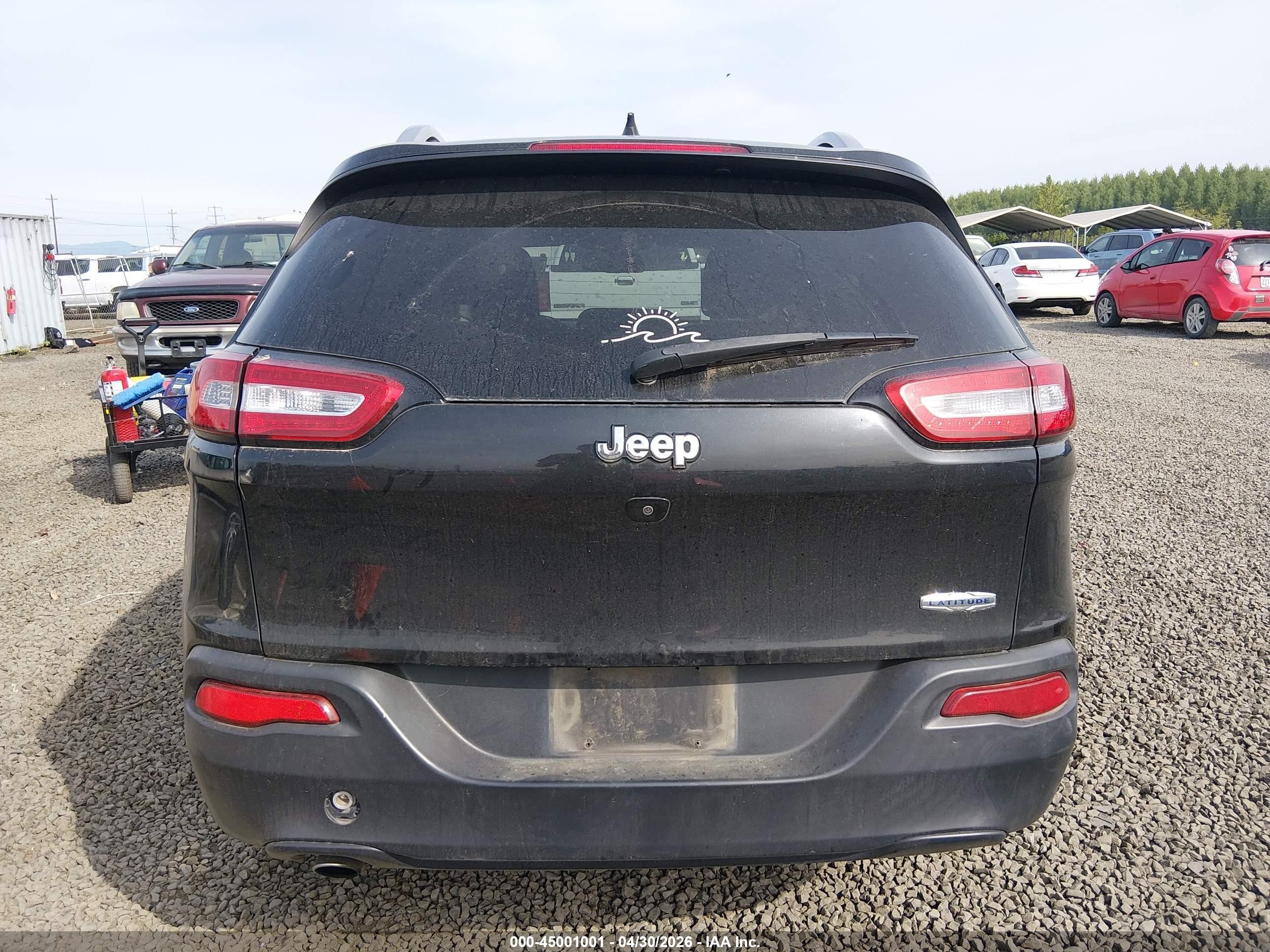 2015 Jeep Cherokee Latitude Black vin: 1C4PJLCB1FW663139