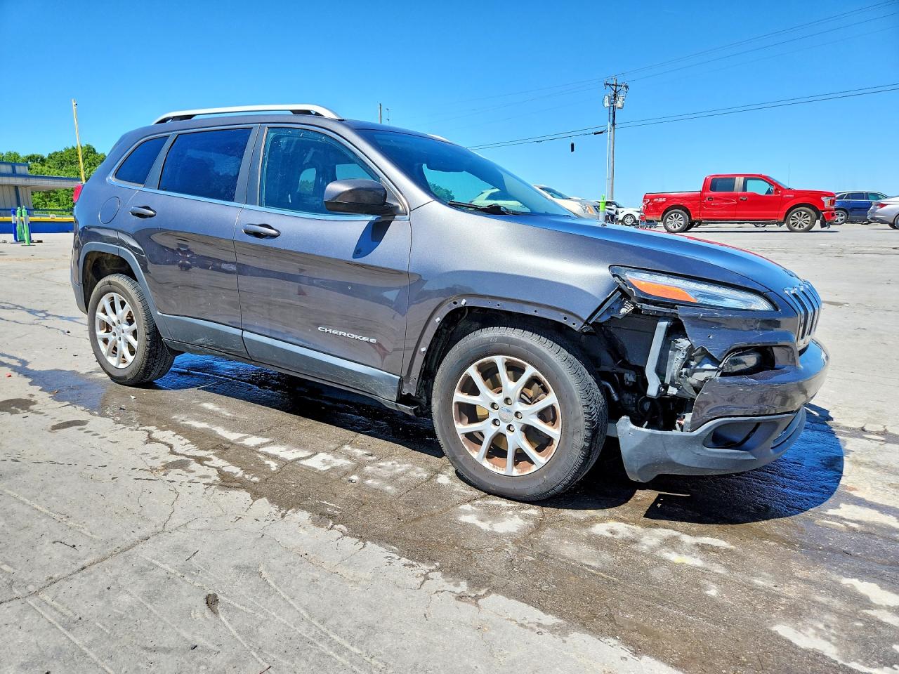 2015 Jeep Cherokee Latitude Серый vin: 1C4PJLCB1FW683908