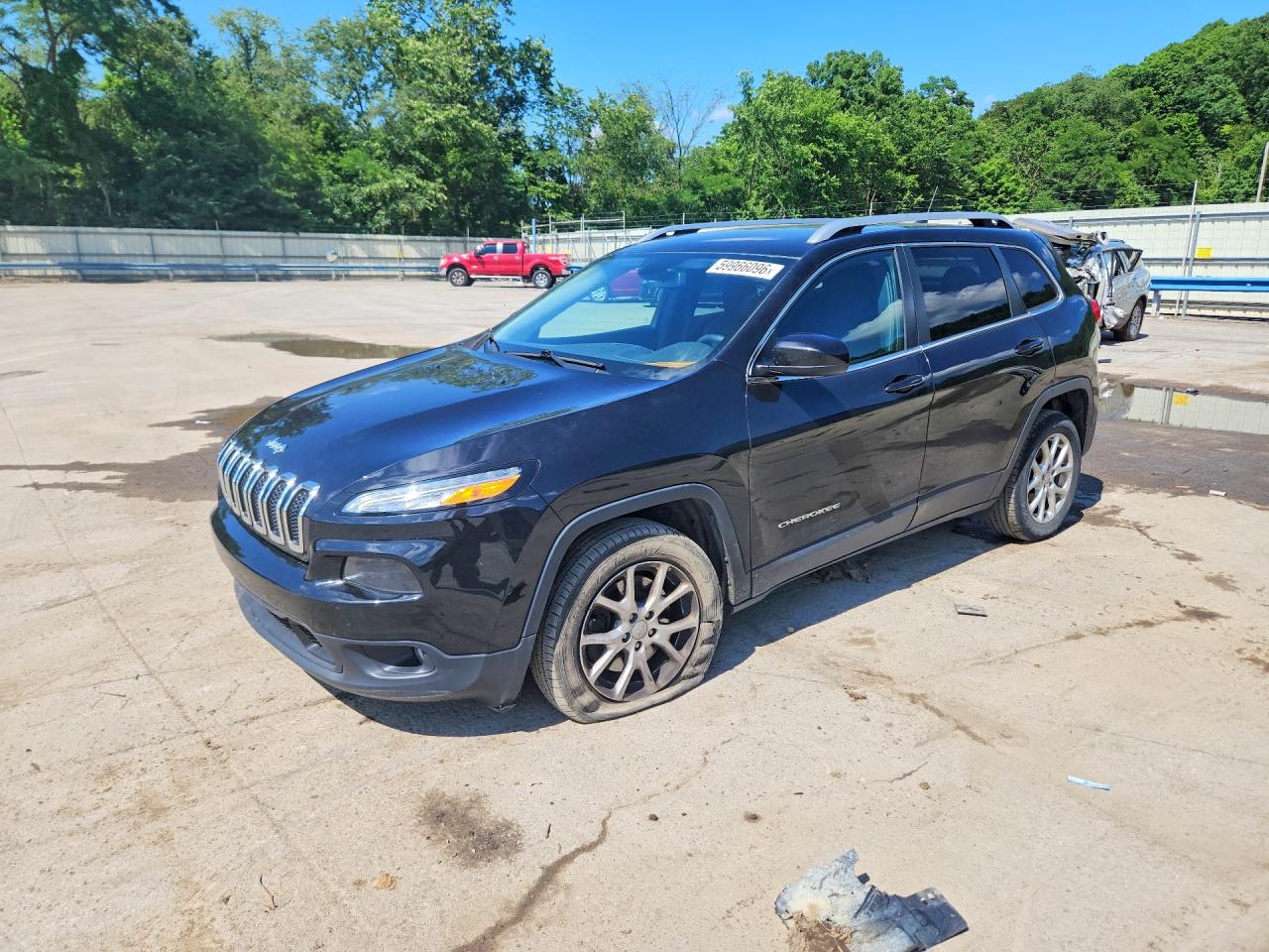2015 Jeep Cherokee Latitude Black vin: 1C4PJLCB1FW712338