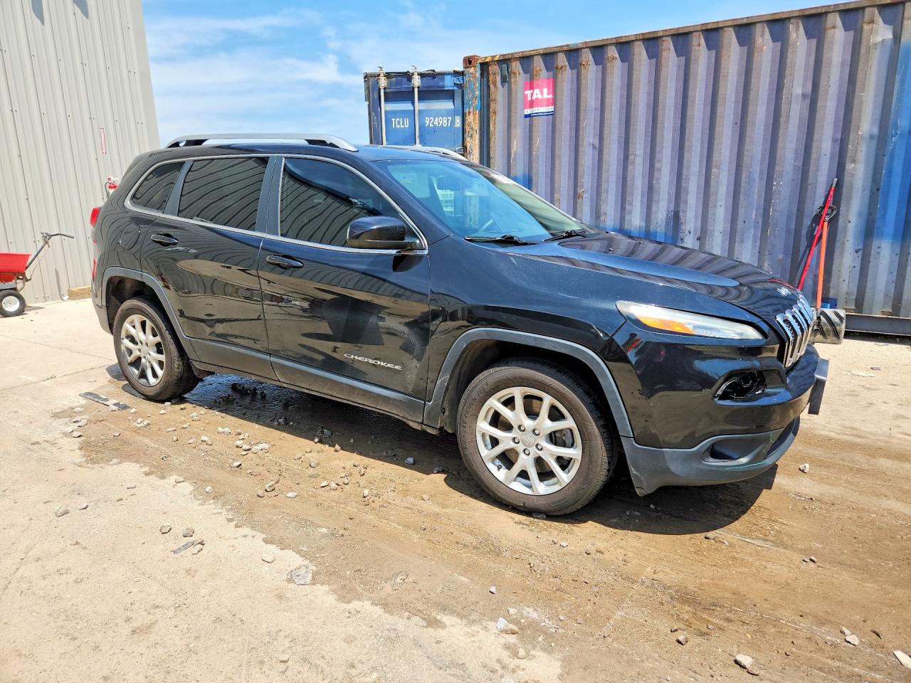 2015 Jeep Cherokee Latitude Black vin: 1C4PJLCB1FW770689