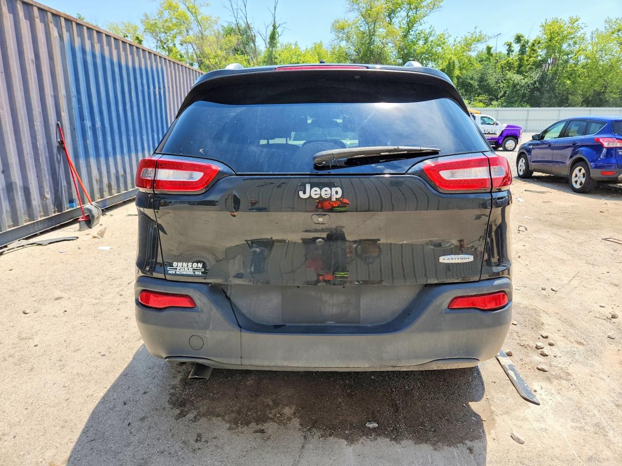 2015 Jeep Cherokee Latitude Black vin: 1C4PJLCB1FW770689