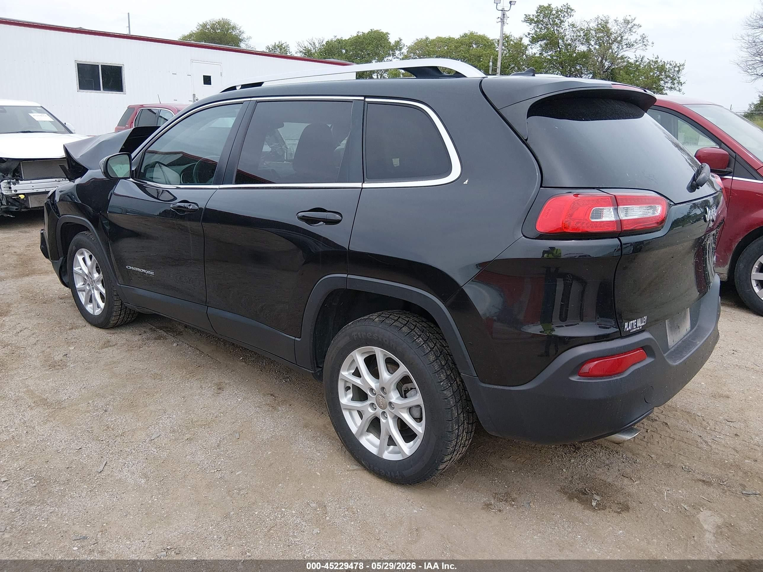 2014 Jeep Cherokee Latitude Black vin: 1C4PJLCB2EW154028
