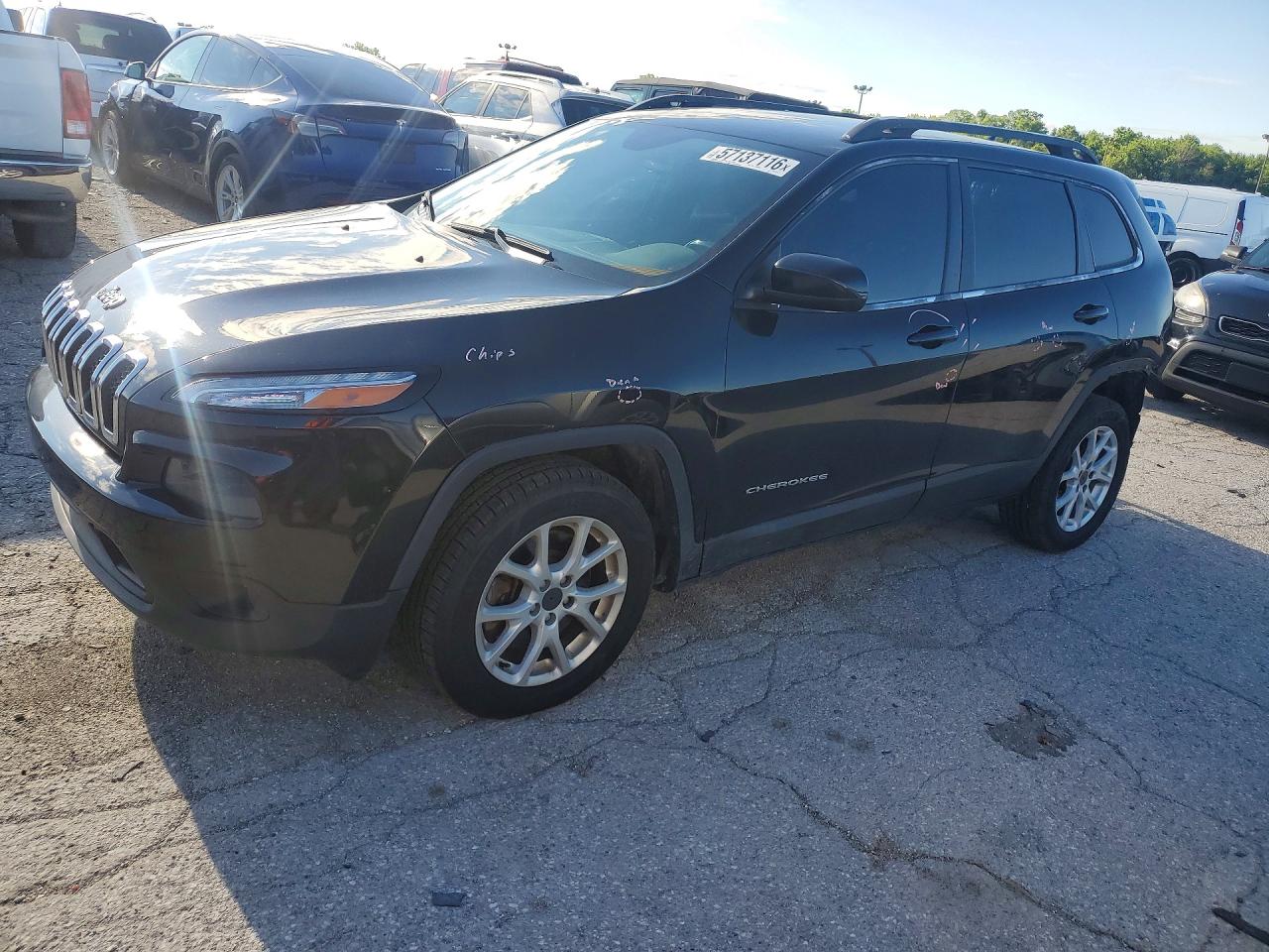 2014 Jeep Cherokee Latitude Черный vin: 1C4PJLCB2EW157771