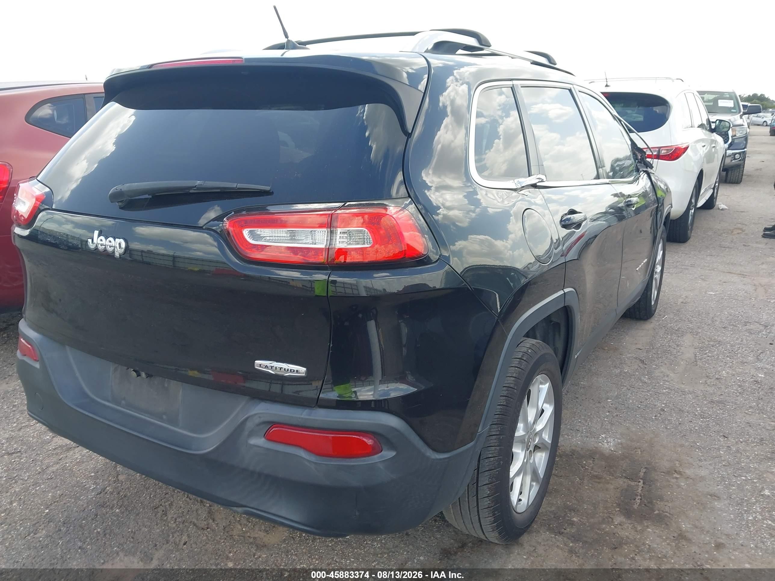 2014 Jeep Cherokee Latitude Black vin: 1C4PJLCB2EW171332