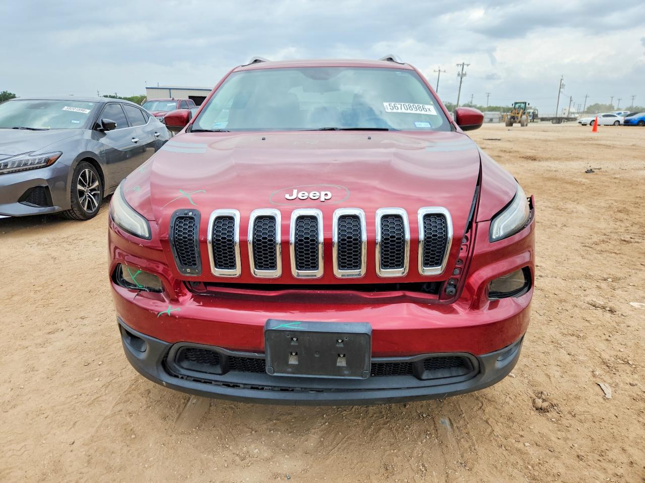 2015 Jeep Cherokee Latitude Maroon vin: 1C4PJLCB2FW657415