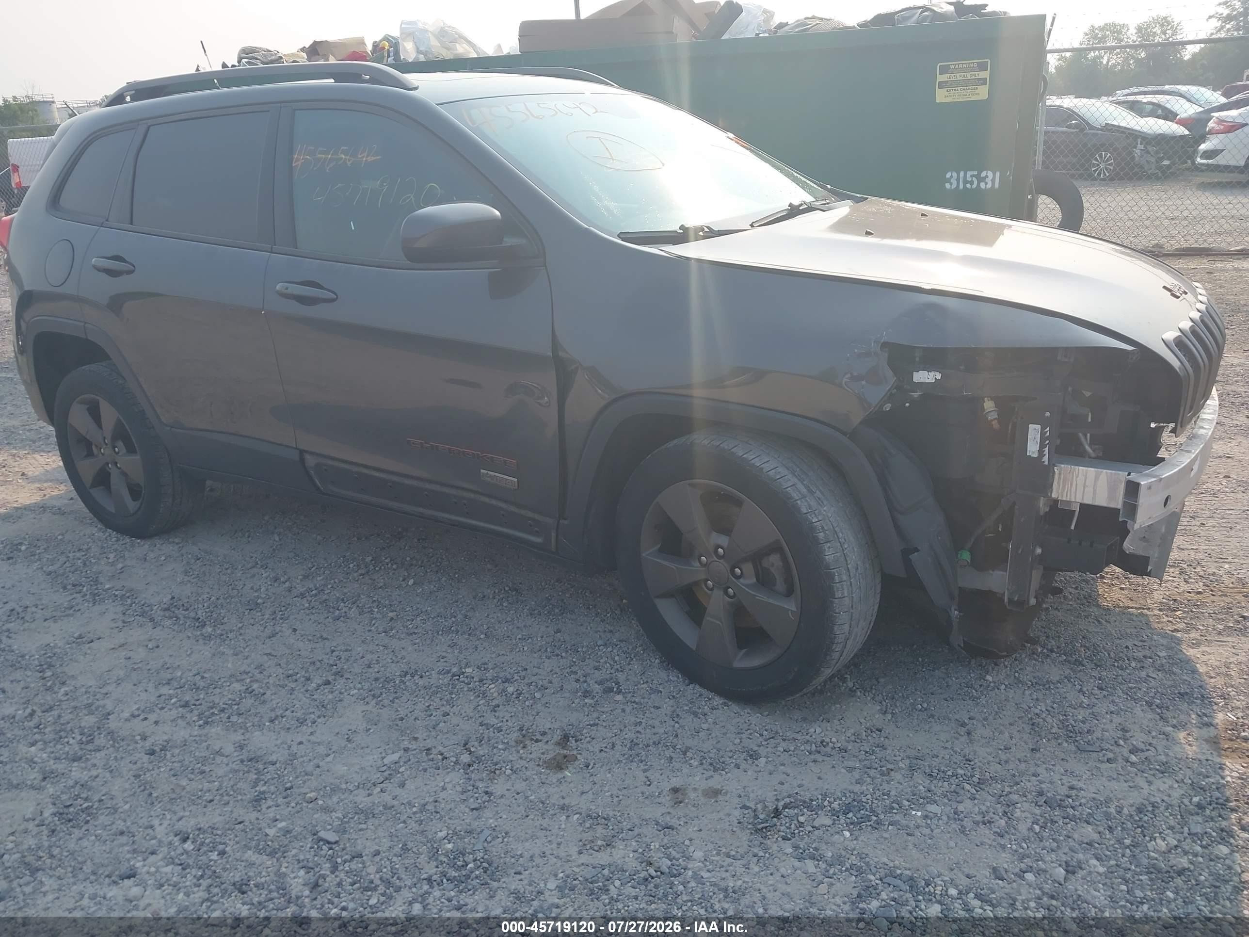 2016 Jeep Cherokee 75th Anniversary Black vin: 1C4PJLCB2GW287407