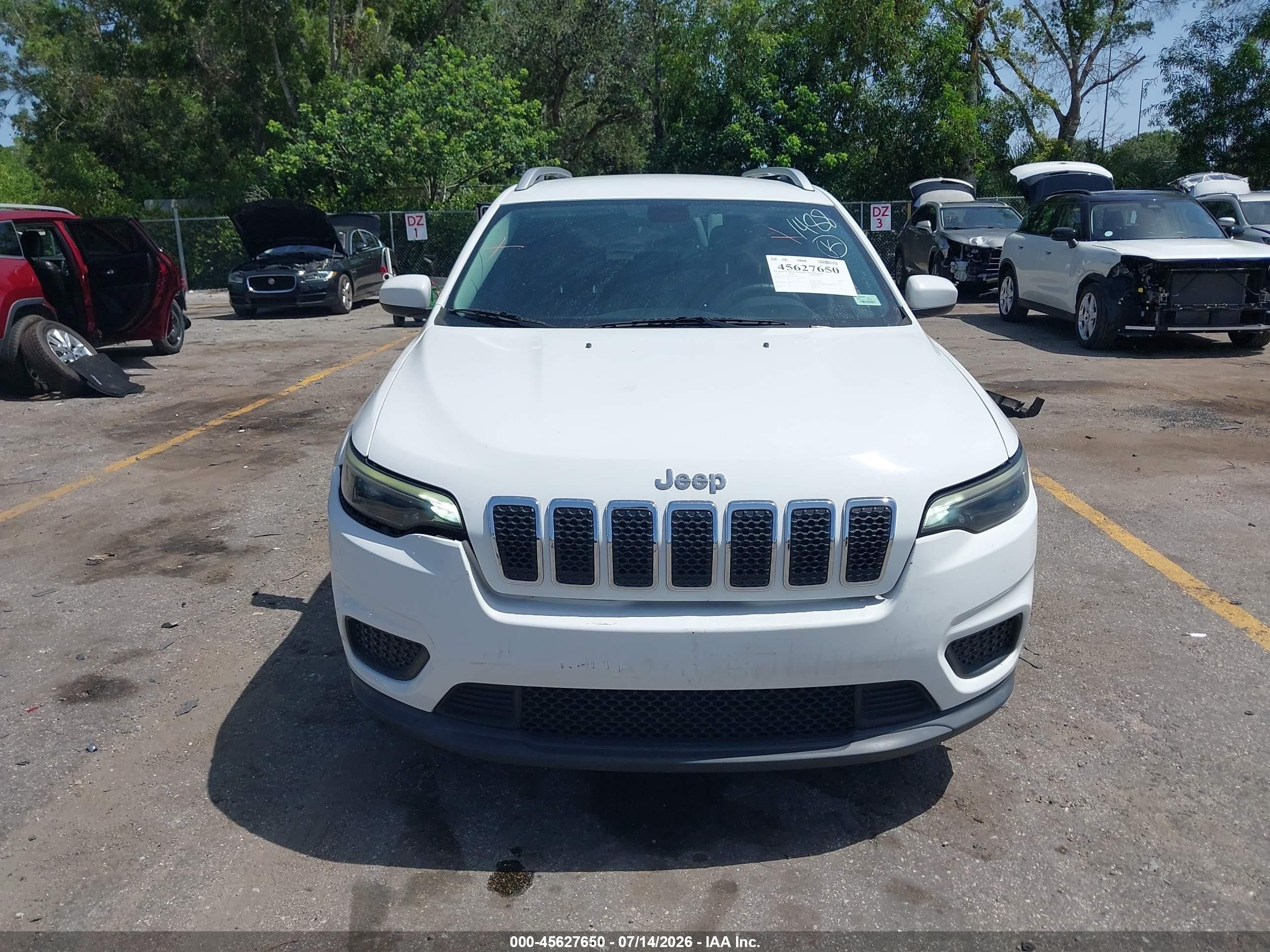 2020 Jeep Cherokee Latitude Fwd White vin: 1C4PJLCB2LD511488