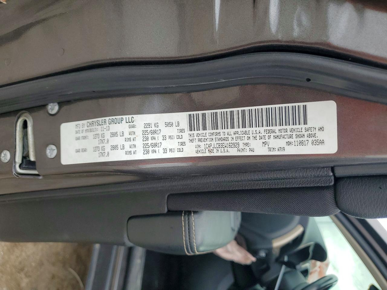 2014 Jeep Cherokee Latitude Серый vin: 1C4PJLCB3EW162929
