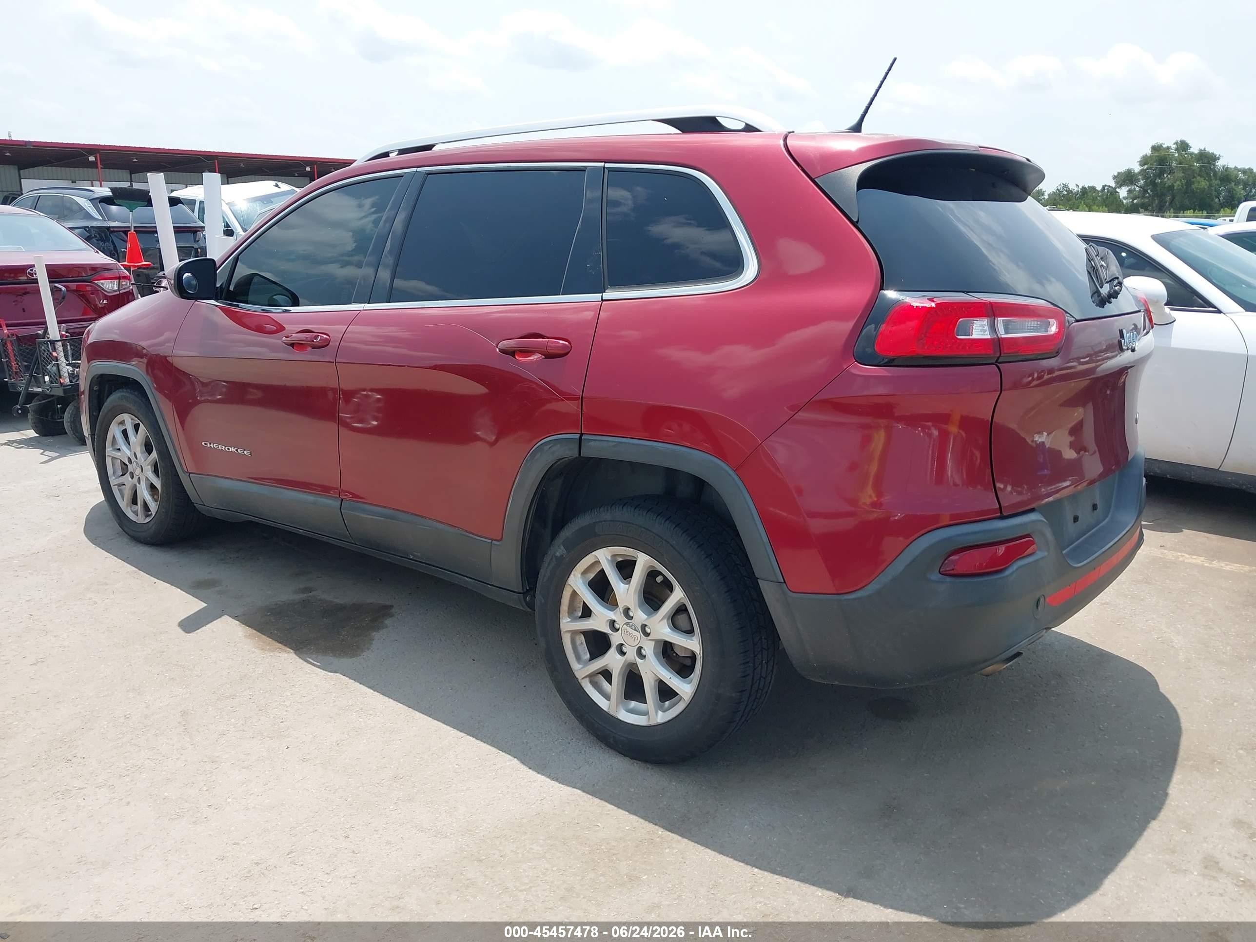 2014 Jeep Cherokee Latitude Red vin: 1C4PJLCB3EW204550