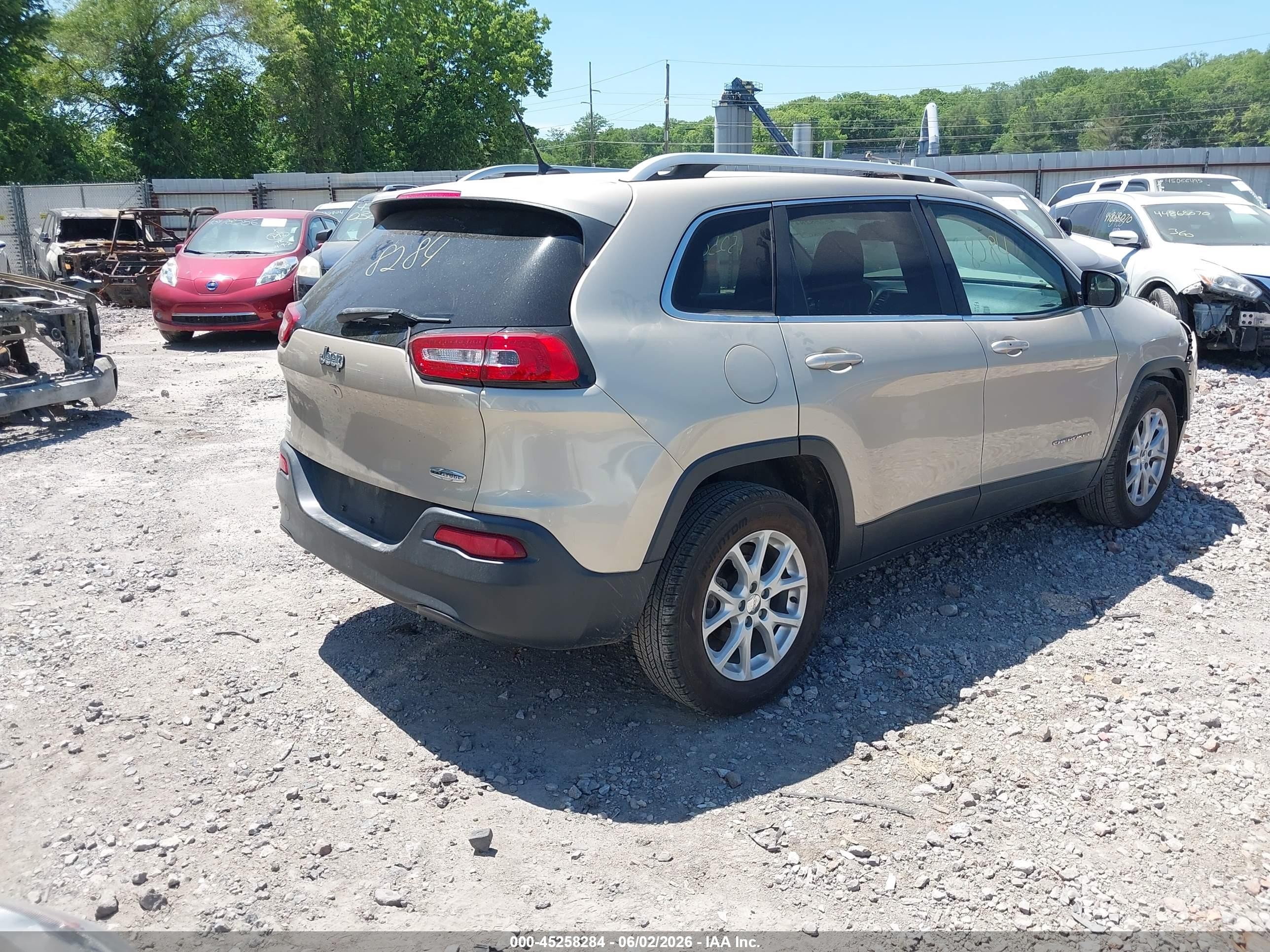 2014 Jeep Cherokee Latitude Желто-коричневый vin: 1C4PJLCB3EW288031