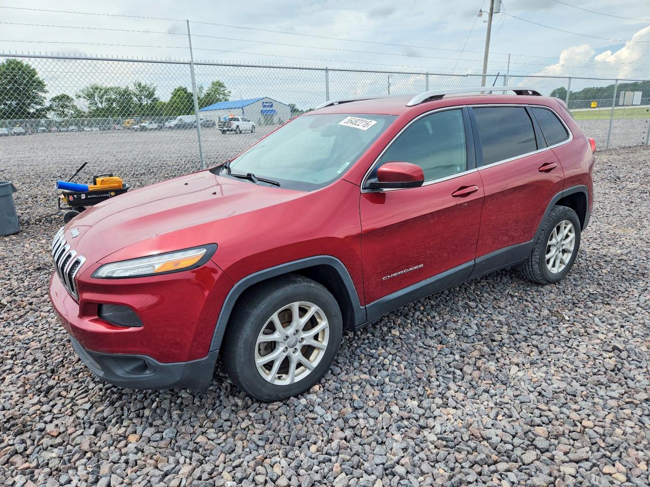2015 Jeep Cherokee Latitude Red vin: 1C4PJLCB3FW712003