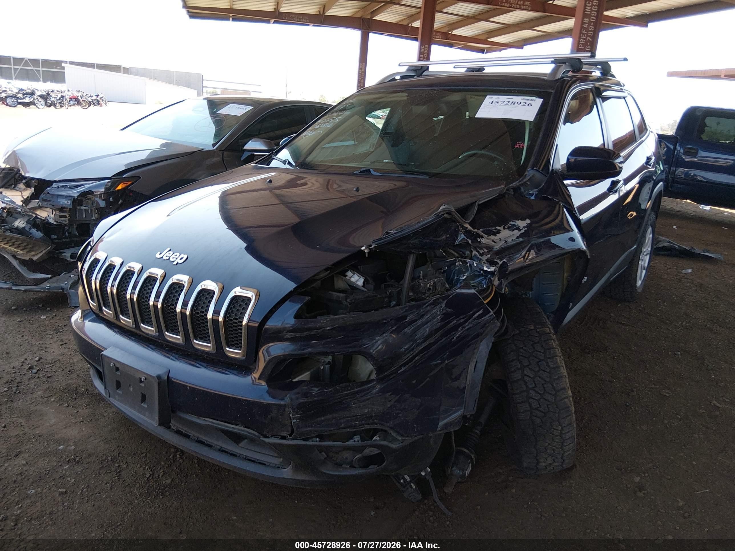 2015 Jeep Cherokee Latitude Синий vin: 1C4PJLCB3FW761878