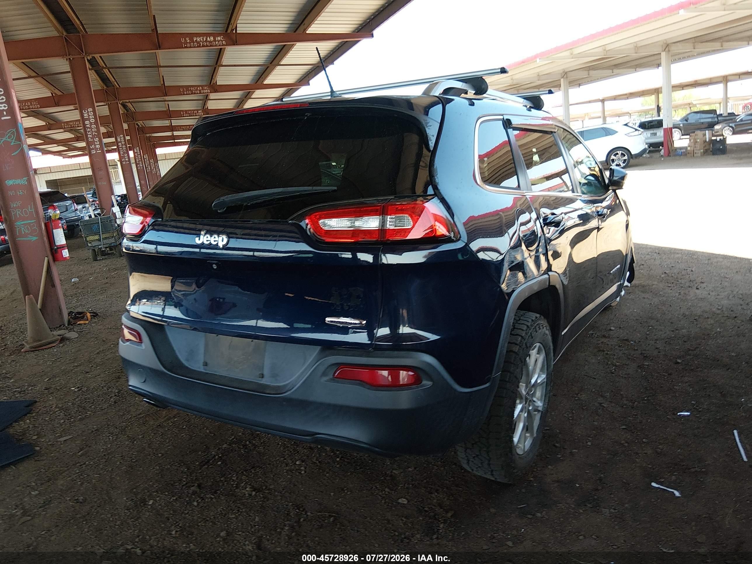 2015 Jeep Cherokee Latitude Синий vin: 1C4PJLCB3FW761878
