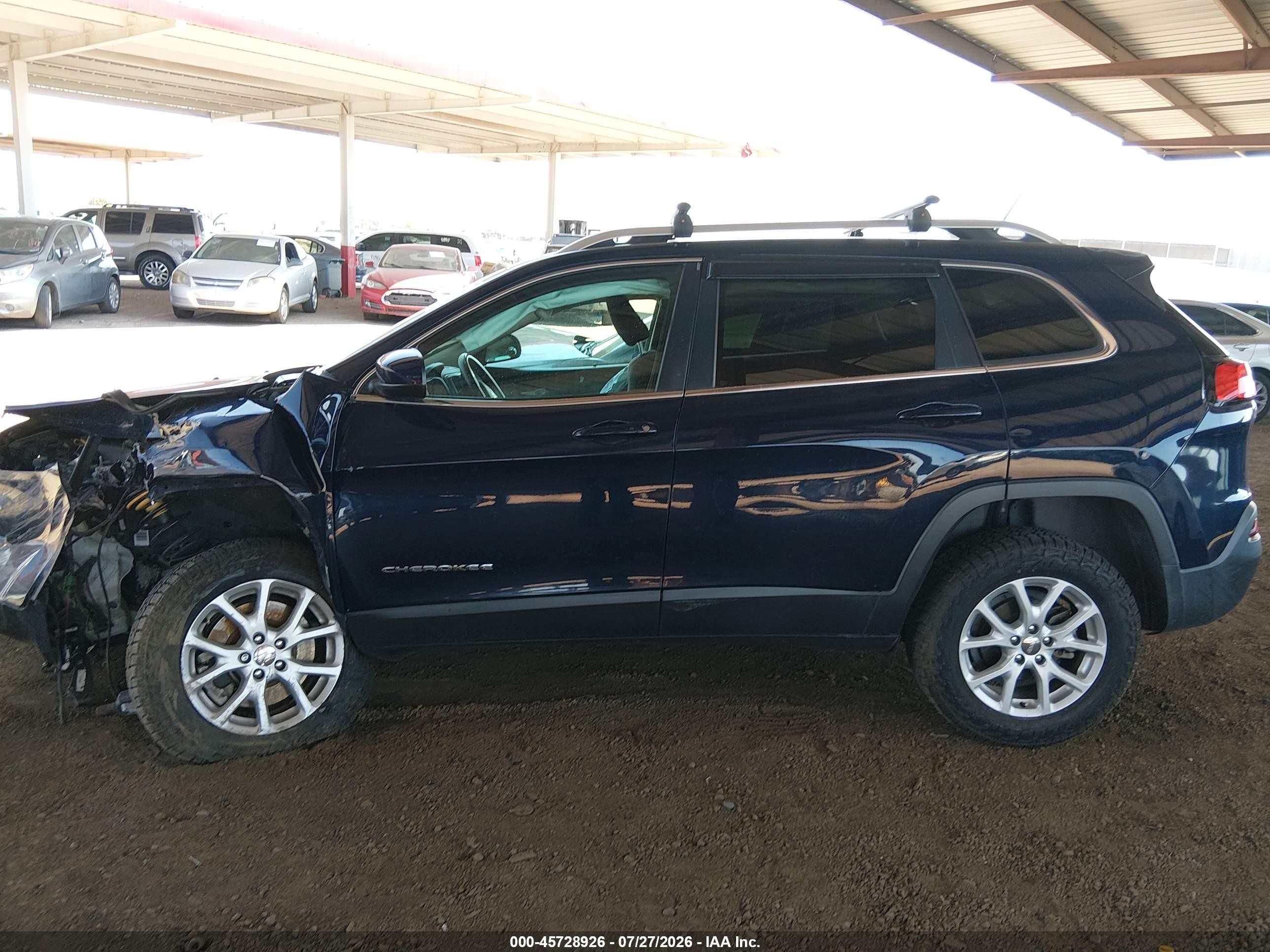 2015 Jeep Cherokee Latitude Синий vin: 1C4PJLCB3FW761878