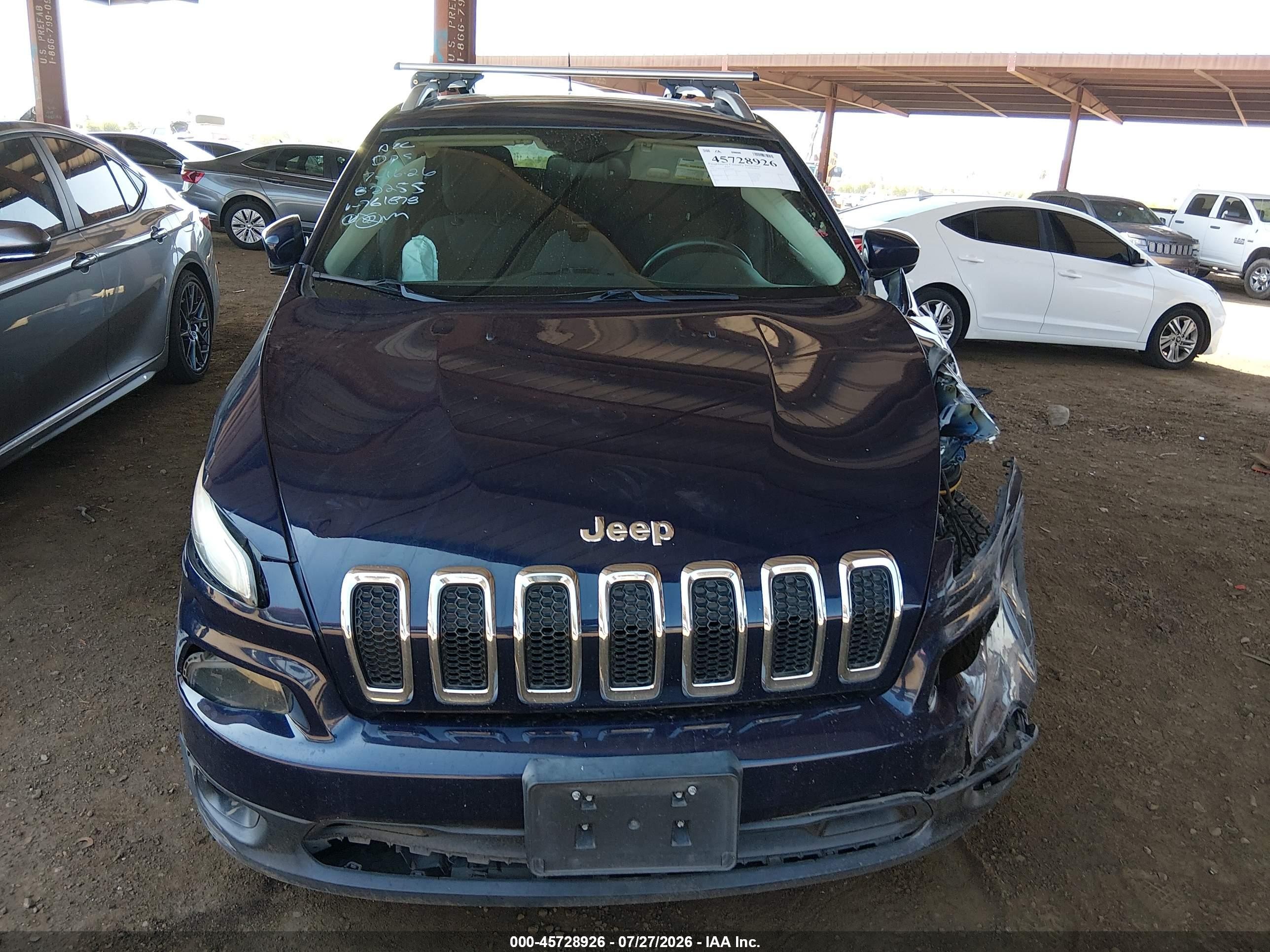 2015 Jeep Cherokee Latitude Синий vin: 1C4PJLCB3FW761878