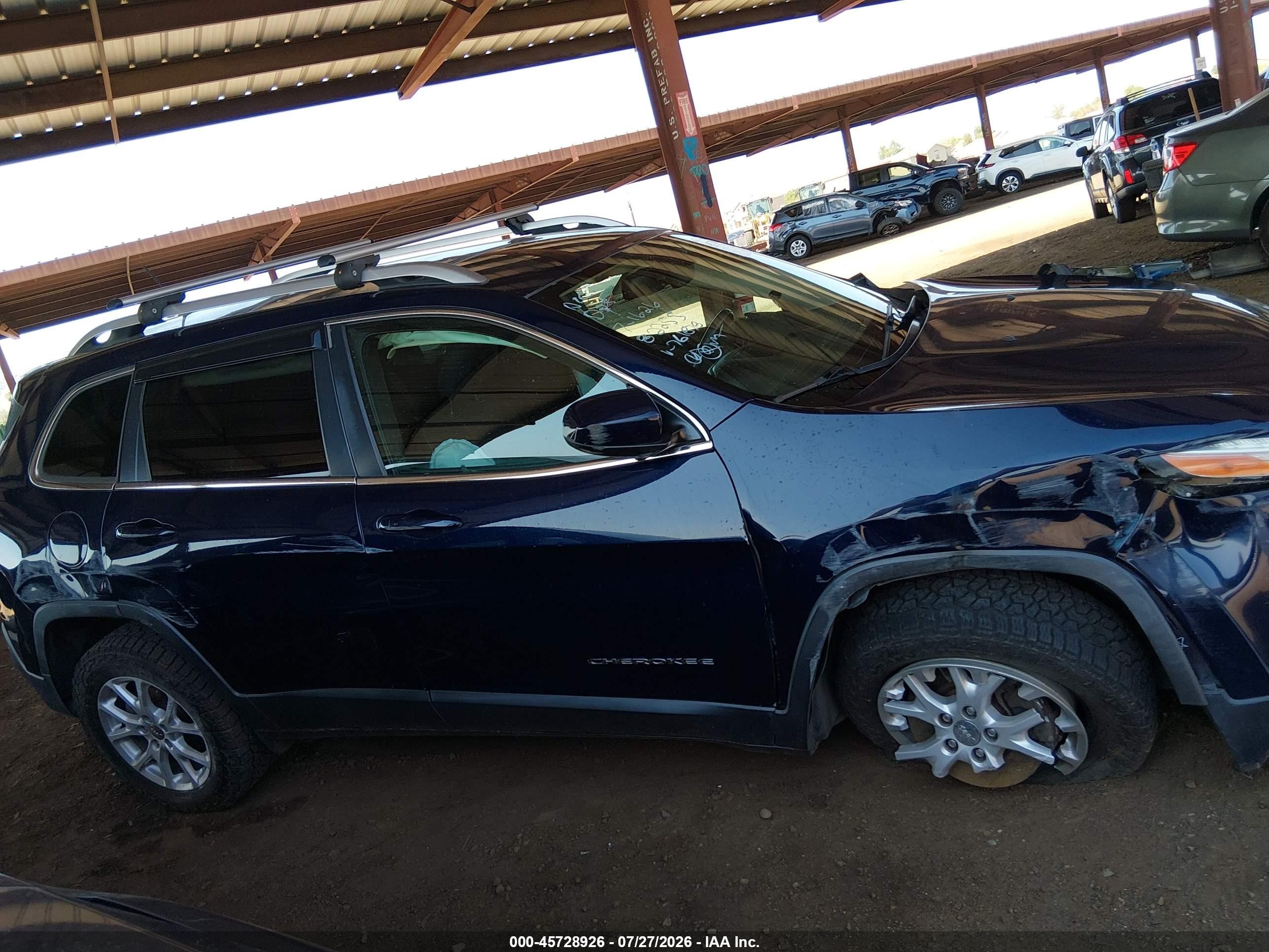 2015 Jeep Cherokee Latitude Синий vin: 1C4PJLCB3FW761878