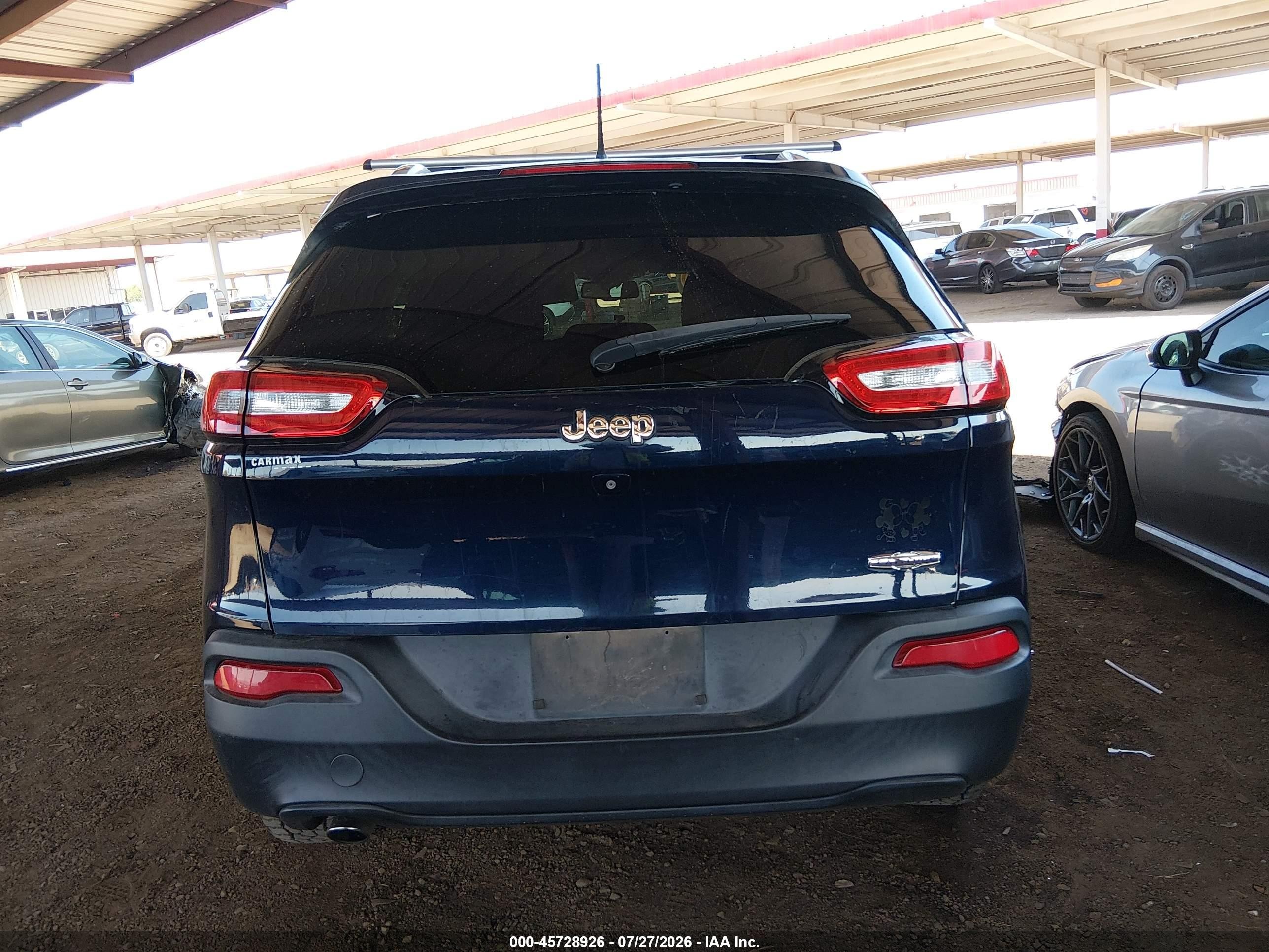 2015 Jeep Cherokee Latitude Синий vin: 1C4PJLCB3FW761878