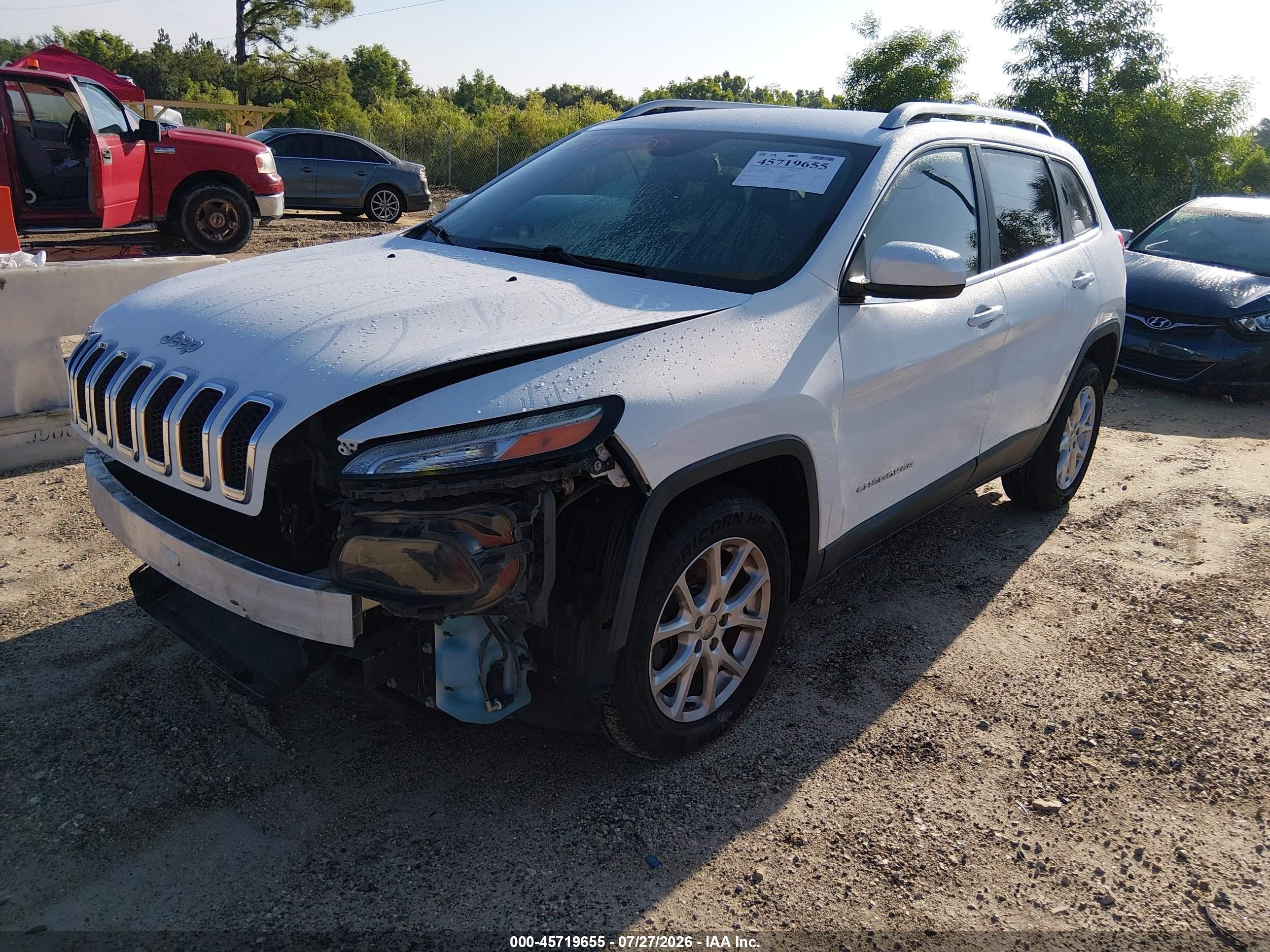 2014 Jeep Cherokee Latitude Белый vin: 1C4PJLCB4EW126912