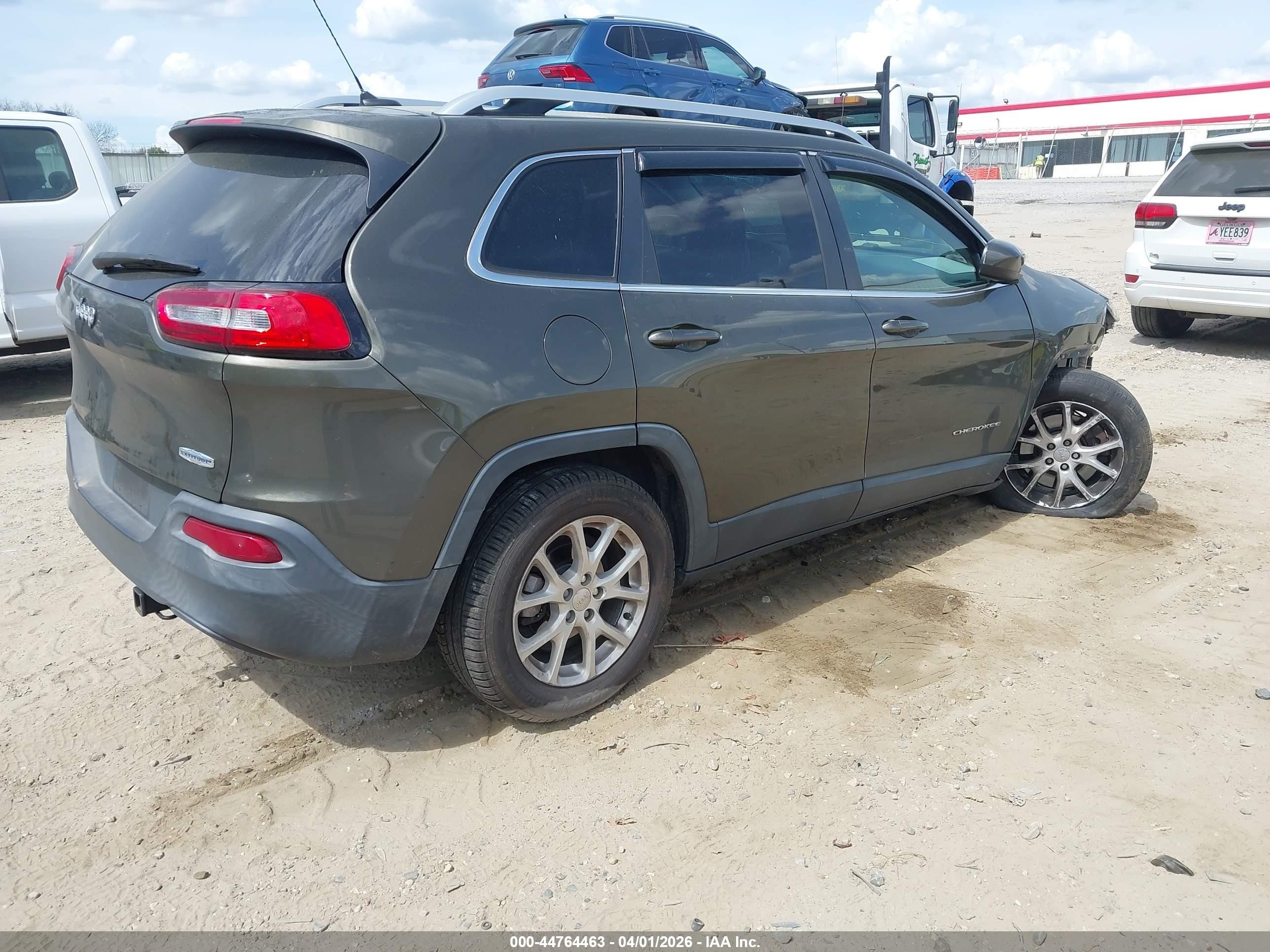 2014 Jeep Cherokee Latitude Green vin: 1C4PJLCB4EW194594