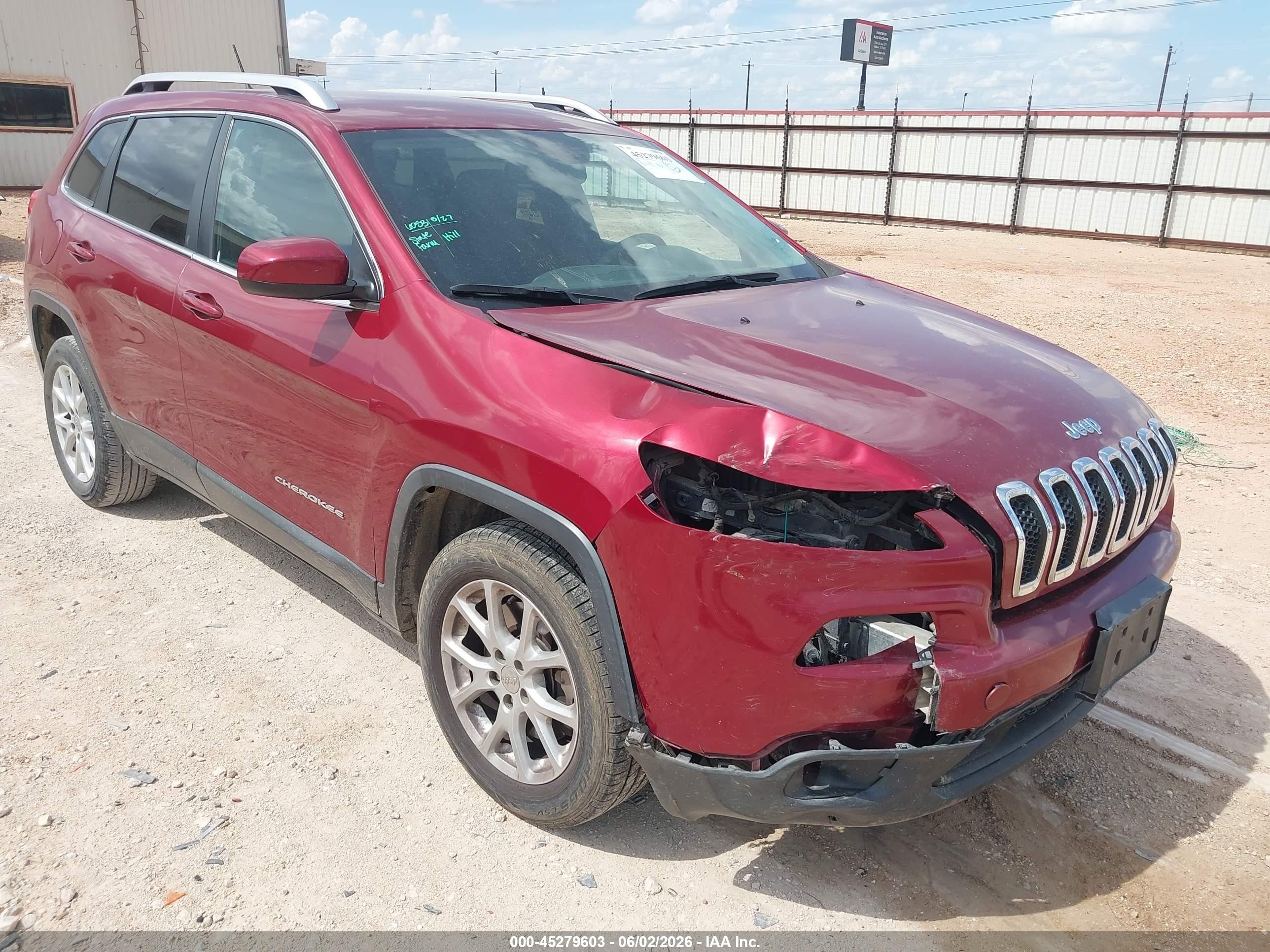 2015 Jeep Cherokee Latitude Бордовый vin: 1C4PJLCB4FW601881