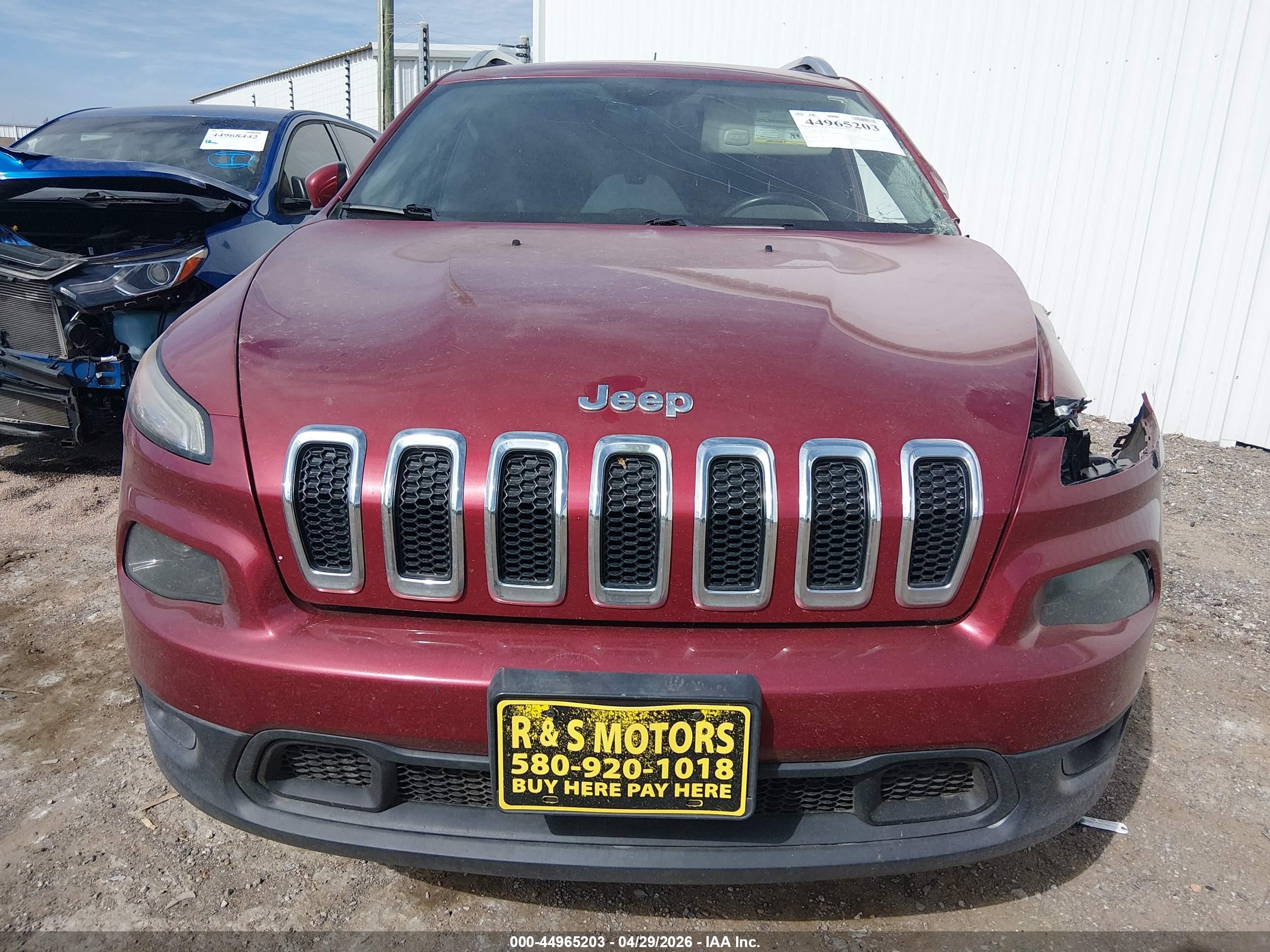 2015 Jeep Cherokee Latitude Red vin: 1C4PJLCB4FW700460