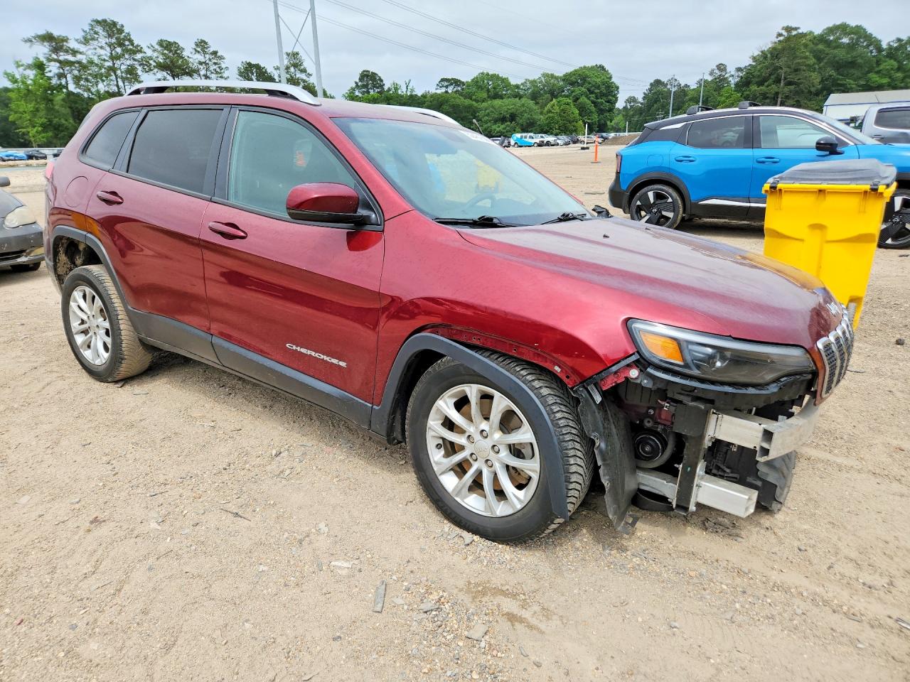 2020 Jeep Cherokee Latitude Red vin: 1C4PJLCB4LD547442