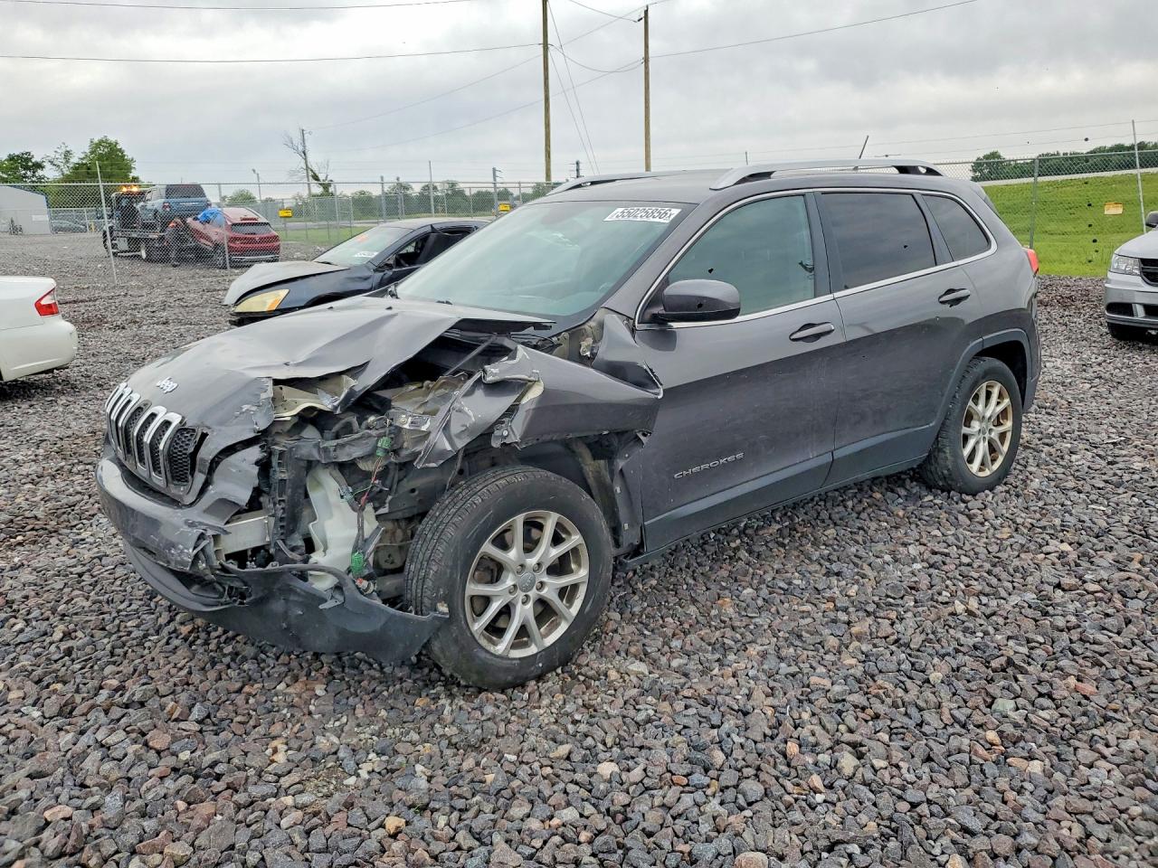 2014 Jeep Cherokee Latitude Gray vin: 1C4PJLCB5EW142925