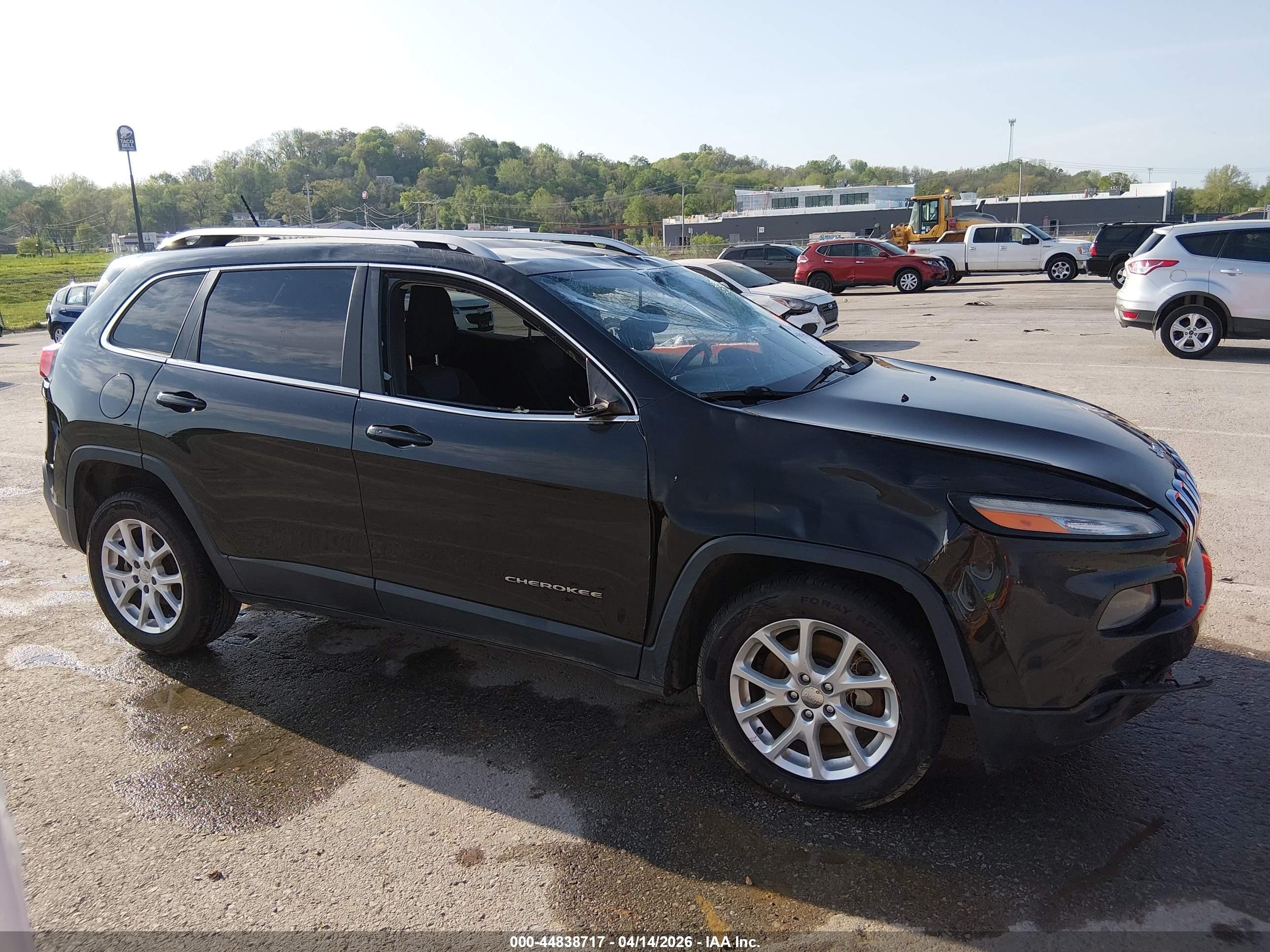 2014 Jeep Cherokee Latitude Black vin: 1C4PJLCB5EW299290