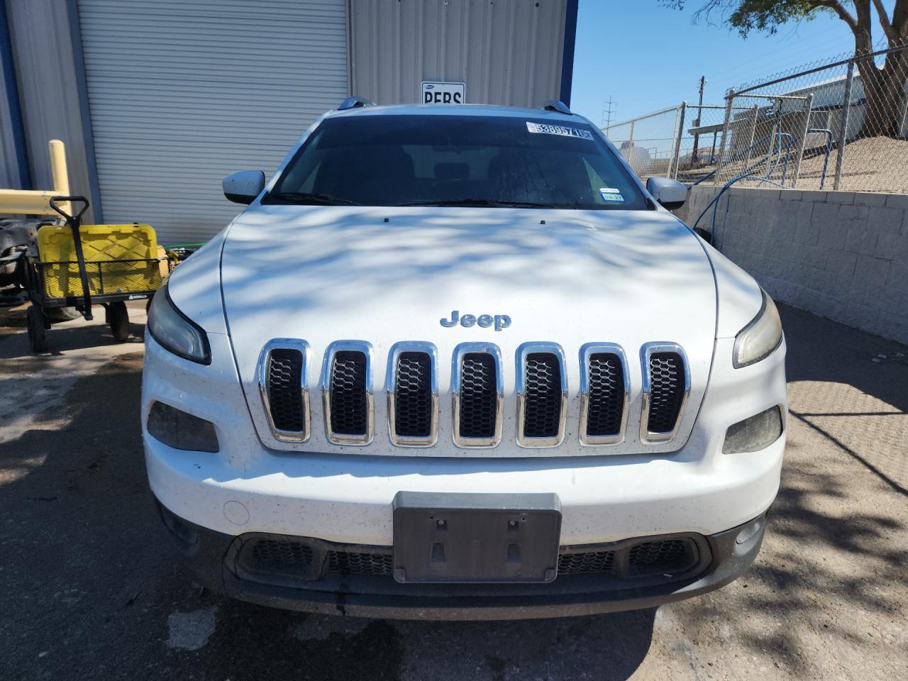 2016 Jeep Cherokee Latitude White vin: 1C4PJLCB5GW304412 Damage: Left Head Lamp, Faded, Repair Required