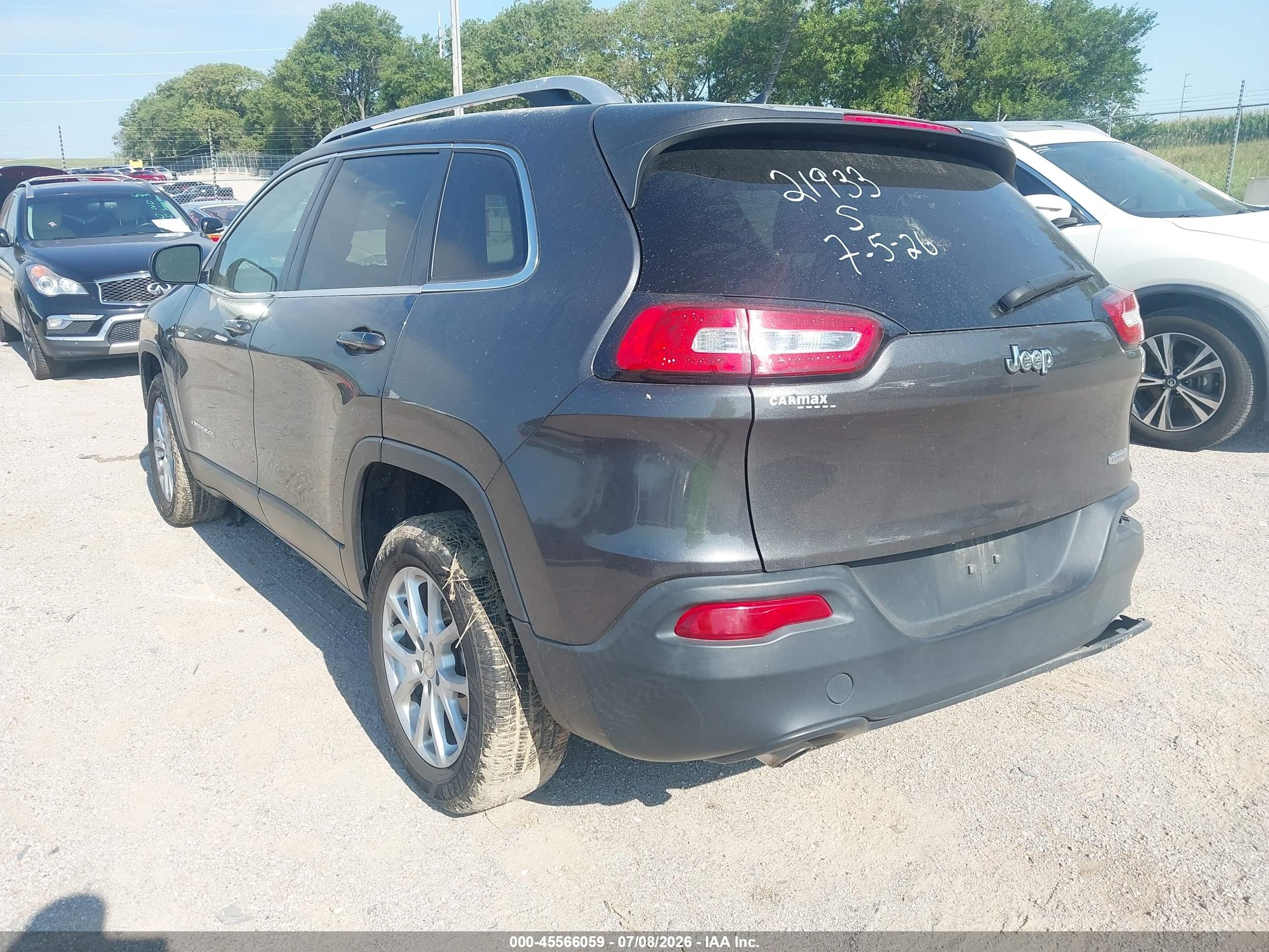 2014 Jeep Cherokee Latitude Gray vin: 1C4PJLCB6EW157756