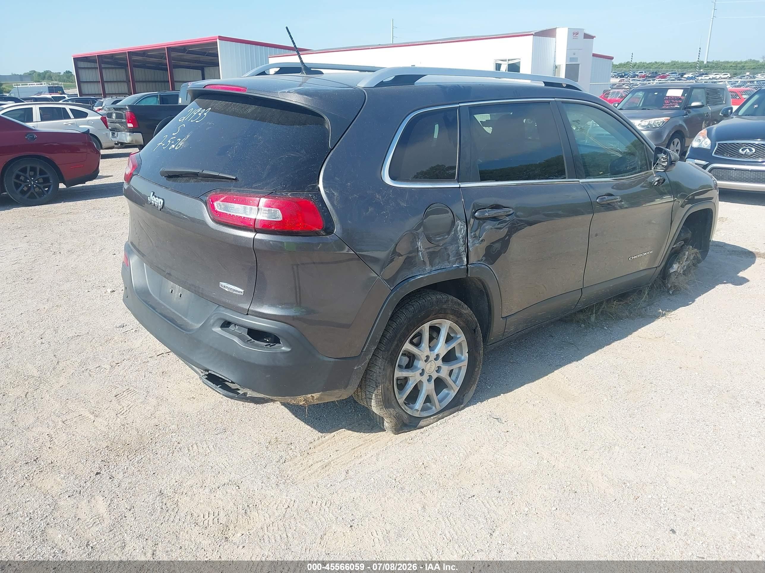 2014 Jeep Cherokee Latitude Gray vin: 1C4PJLCB6EW157756