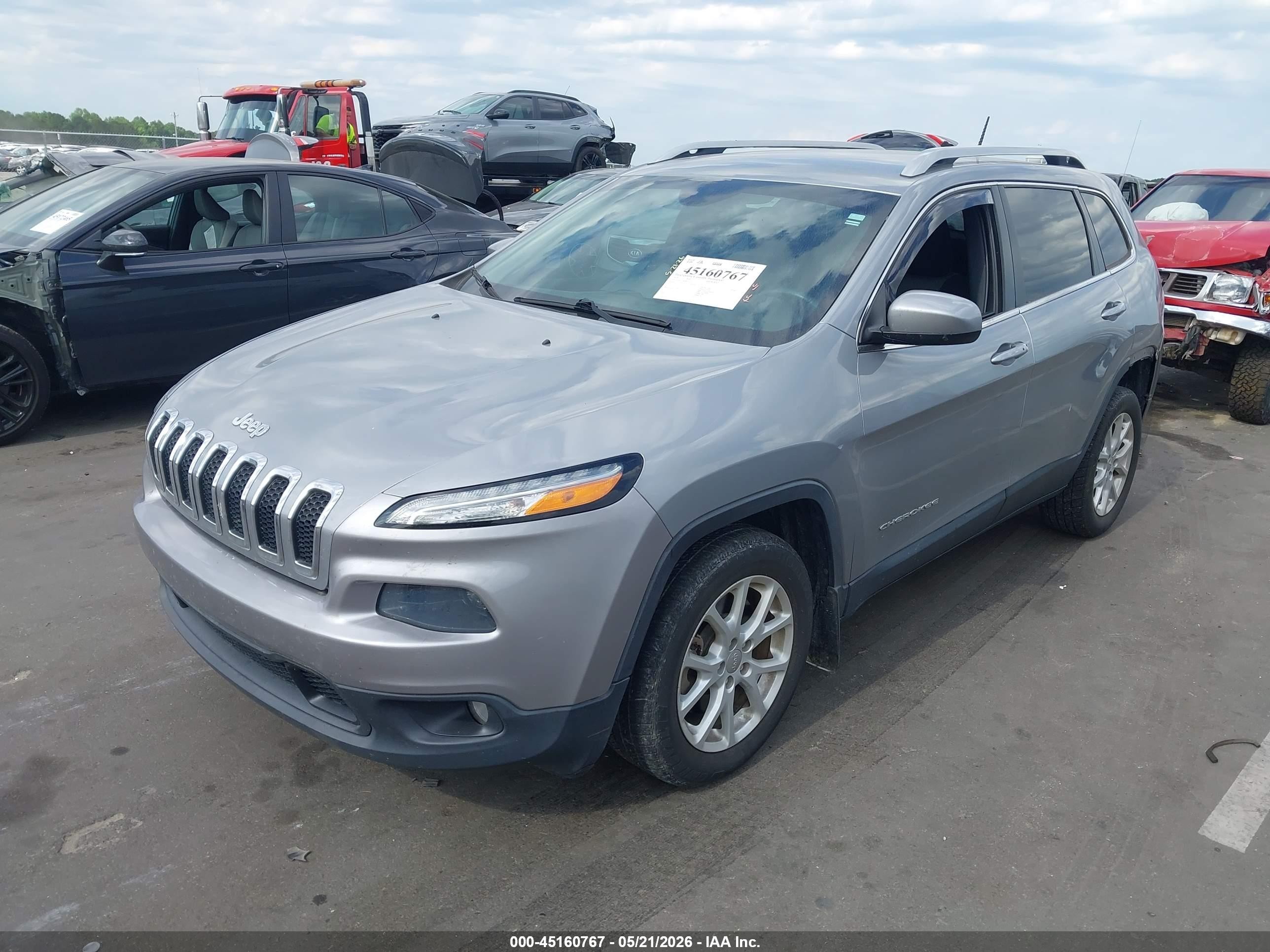 2014 Jeep Cherokee Latitude Gray vin: 1C4PJLCB6EW231192