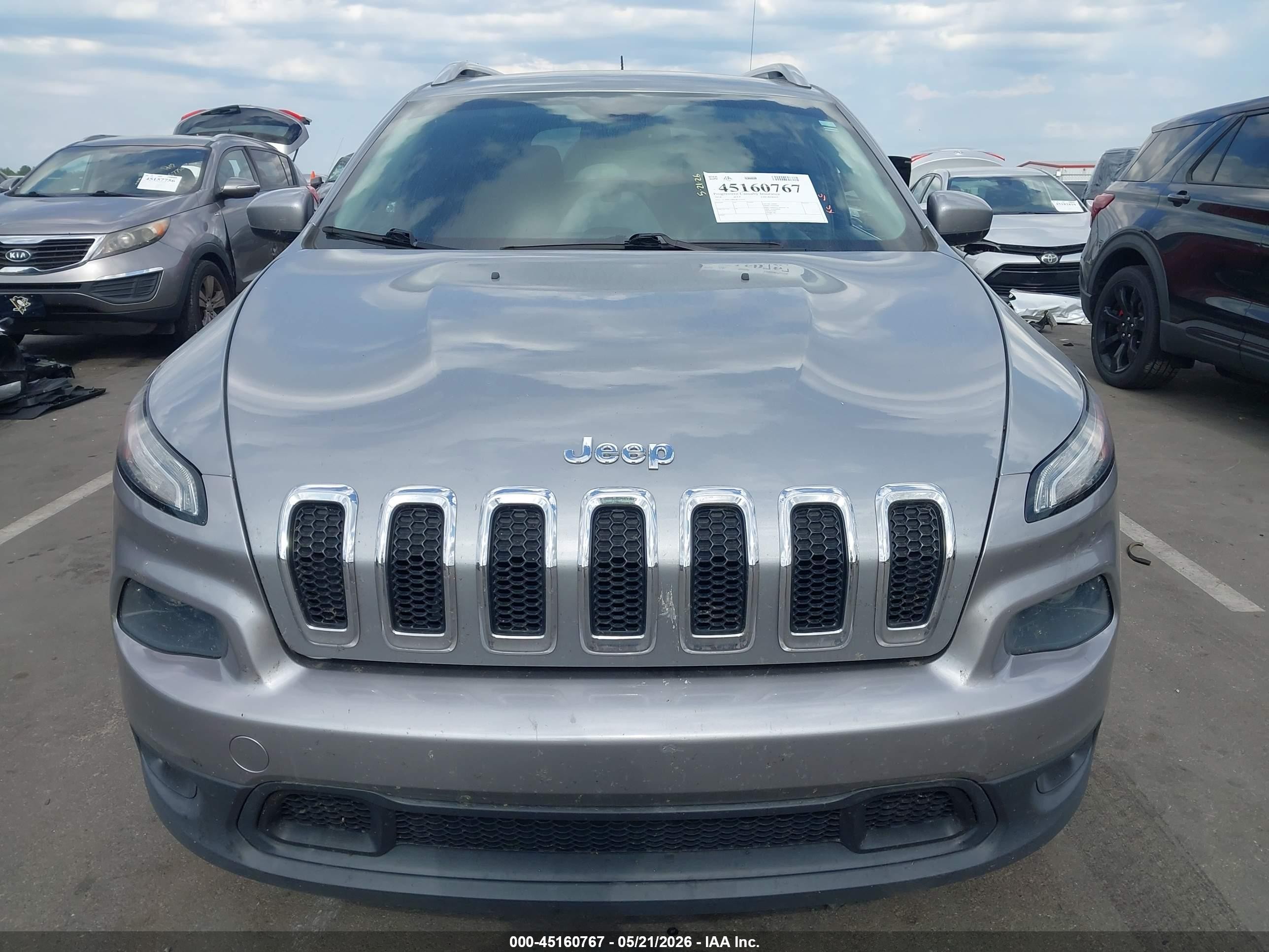 2014 Jeep Cherokee Latitude Gray vin: 1C4PJLCB6EW231192