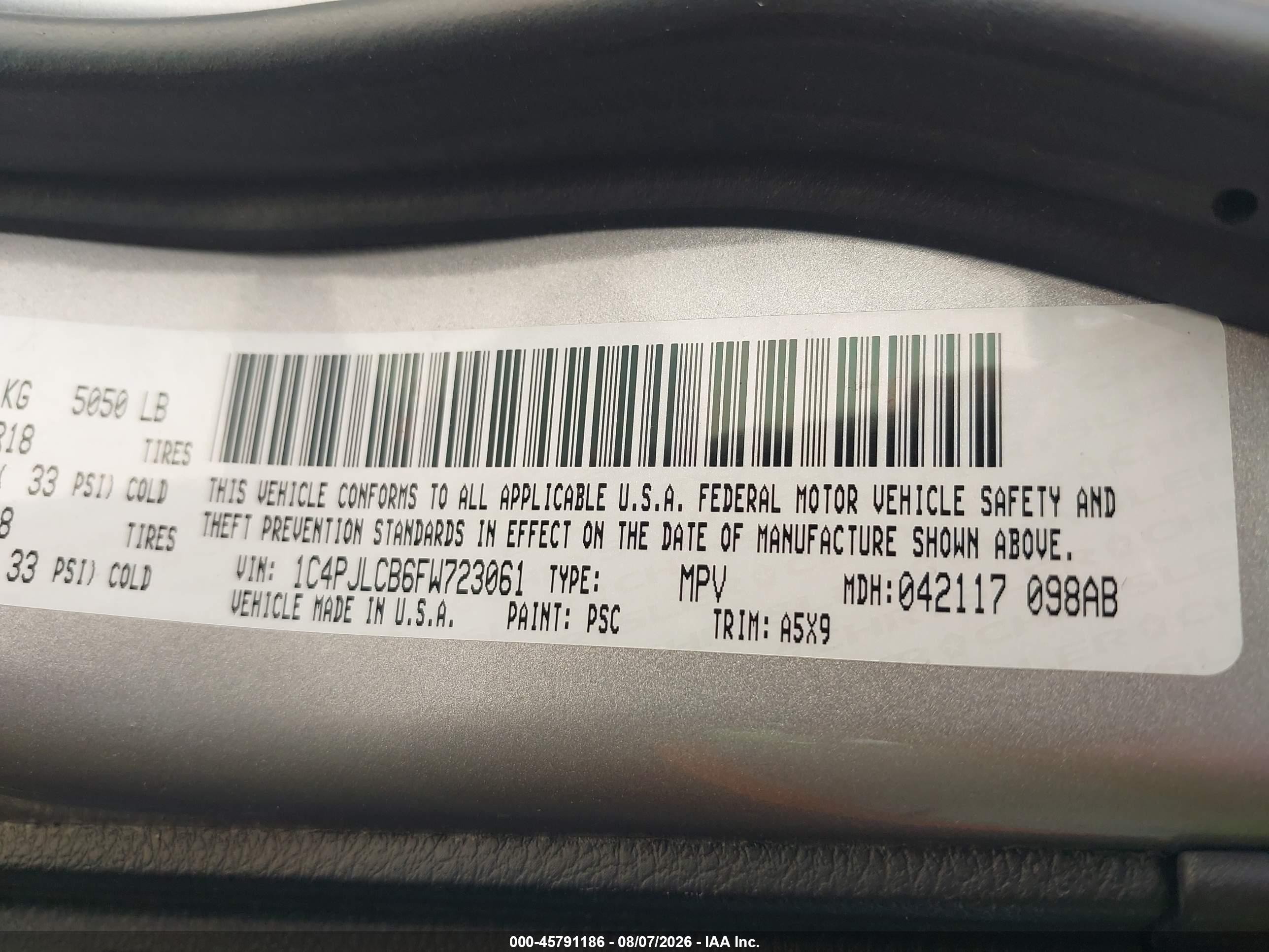 2015 Jeep Cherokee Latitude Altitude Gray vin: 1C4PJLCB6FW723061