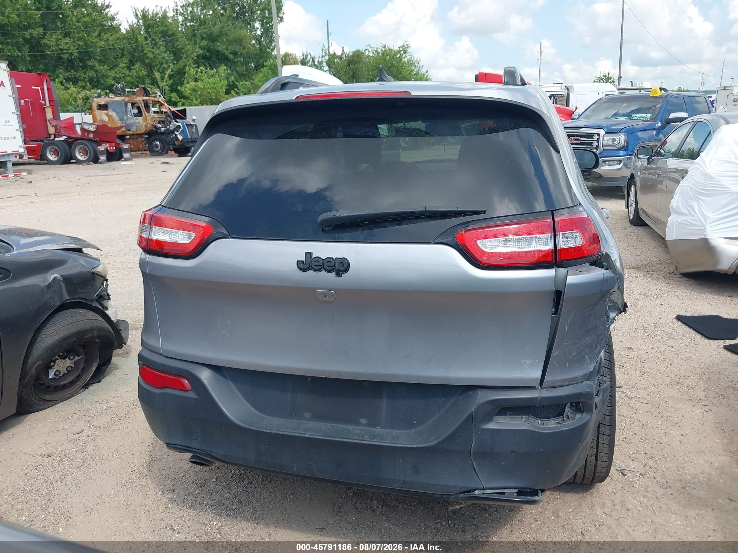 2015 Jeep Cherokee Latitude Altitude Gray vin: 1C4PJLCB6FW723061