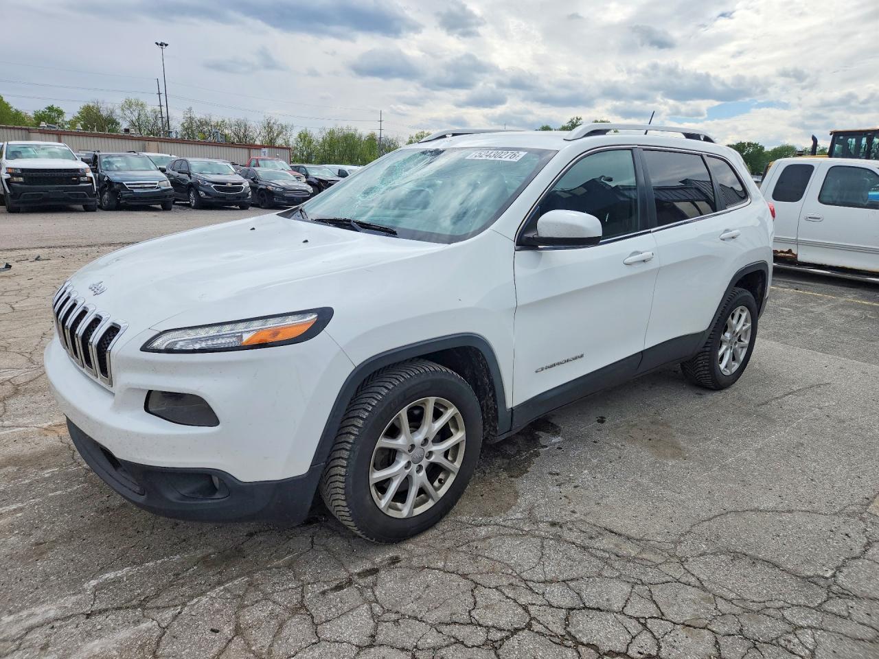 2014 Jeep Cherokee Latitude White vin: 1C4PJLCB7EW101762