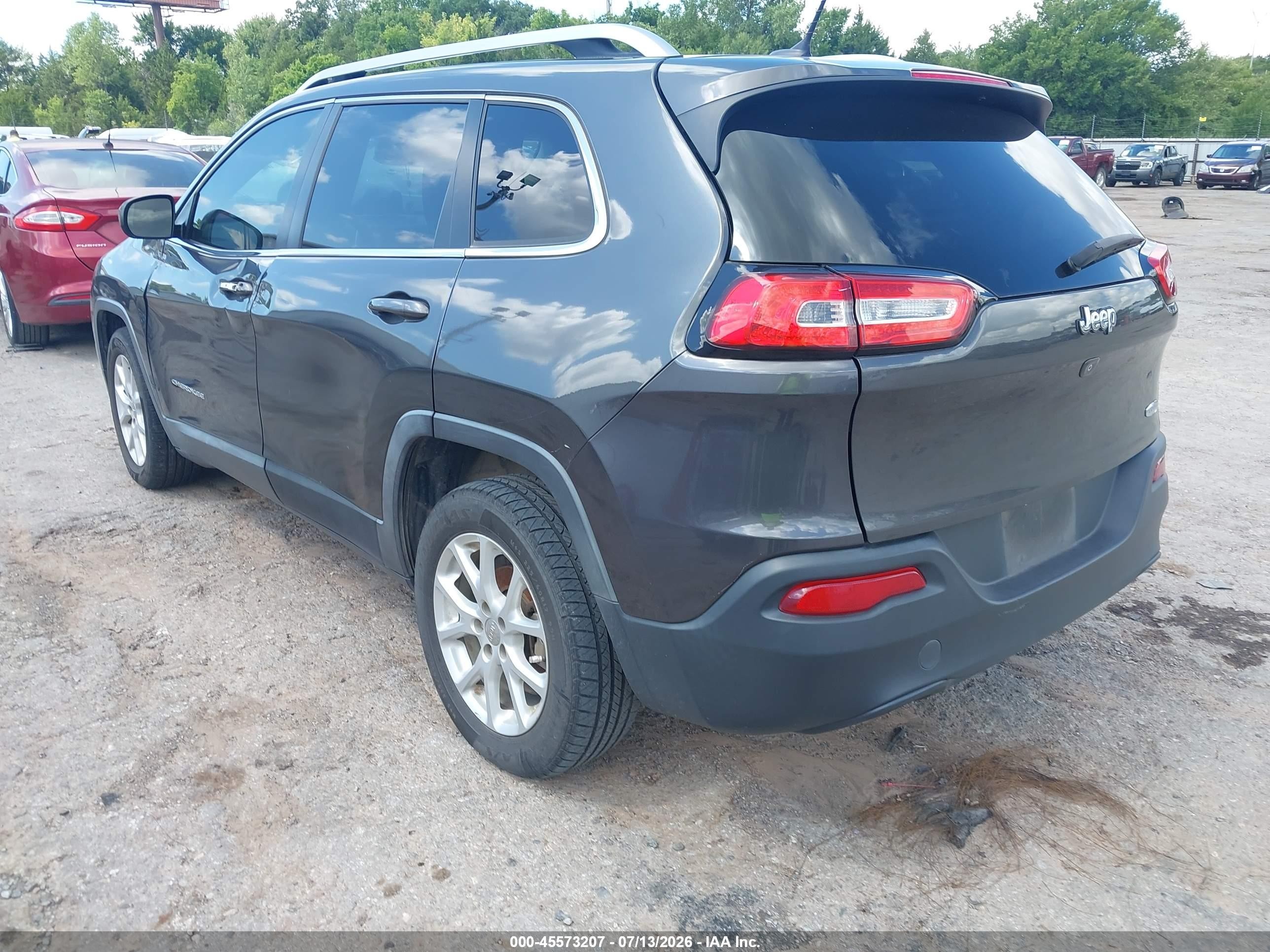 2014 Jeep Cherokee Latitude Gray vin: 1C4PJLCB7EW228706