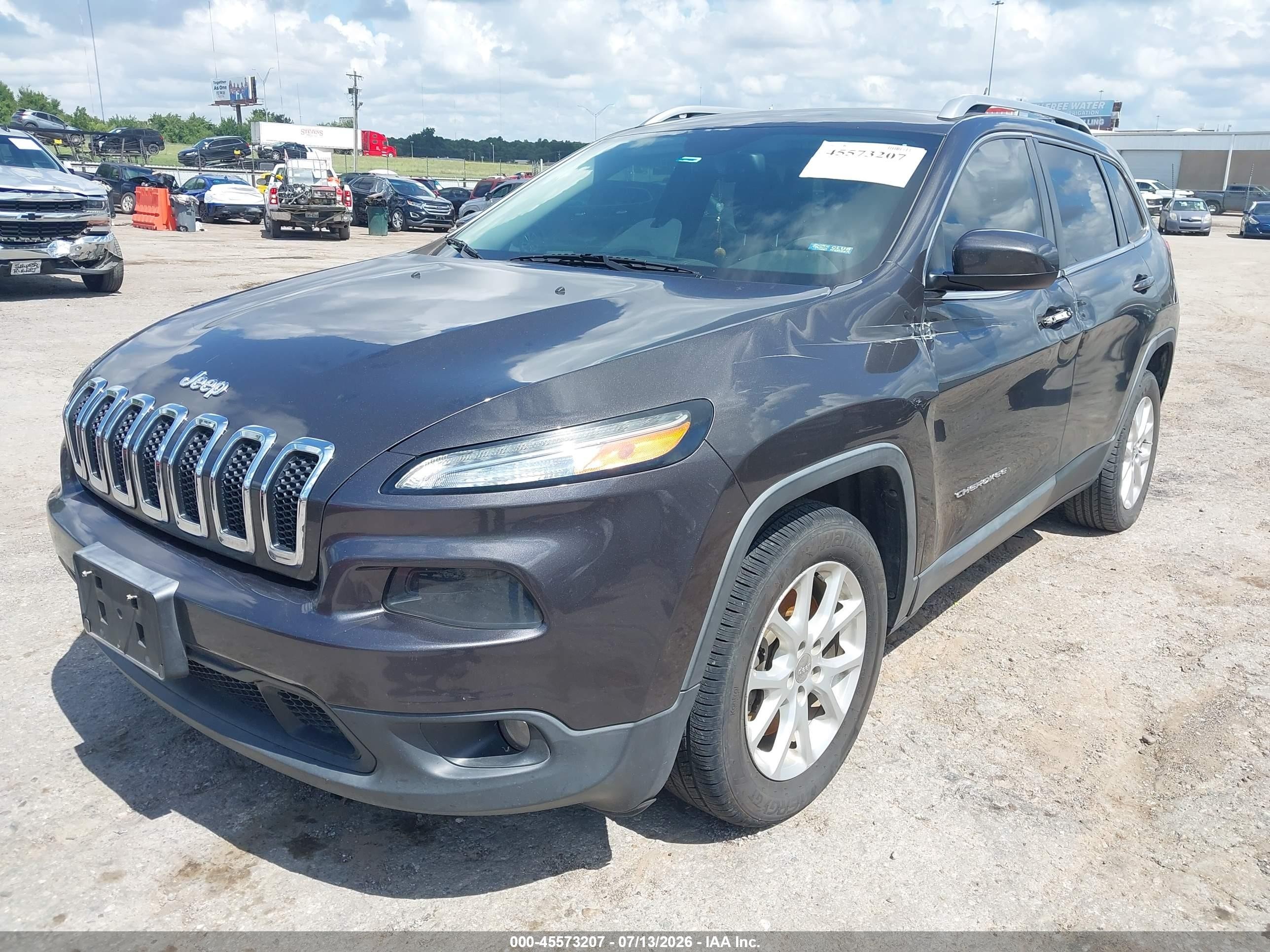 2014 Jeep Cherokee Latitude Gray vin: 1C4PJLCB7EW228706