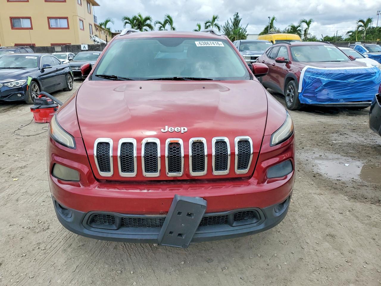 2014 Jeep Cherokee Latitude Red vin: 1C4PJLCB7EW249412