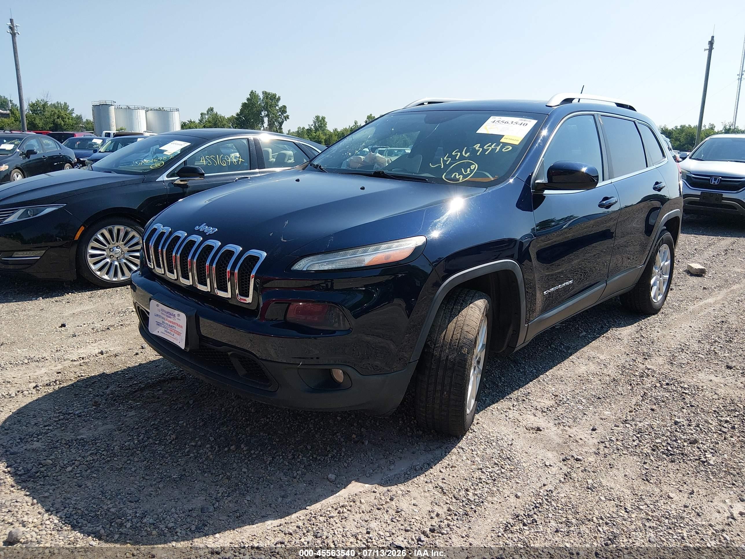 2014 Jeep Cherokee Latitude Blue vin: 1C4PJLCB7EW298917