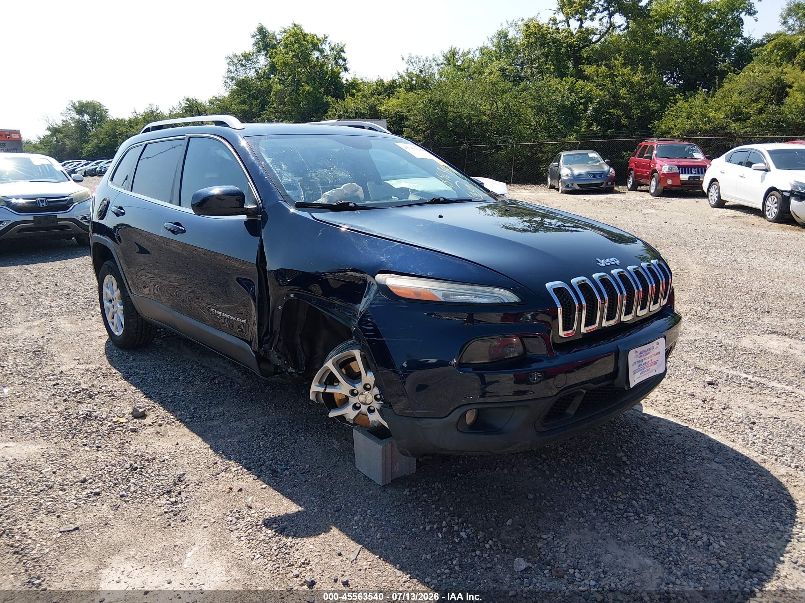 2014 Jeep Cherokee Latitude Blue vin: 1C4PJLCB7EW298917