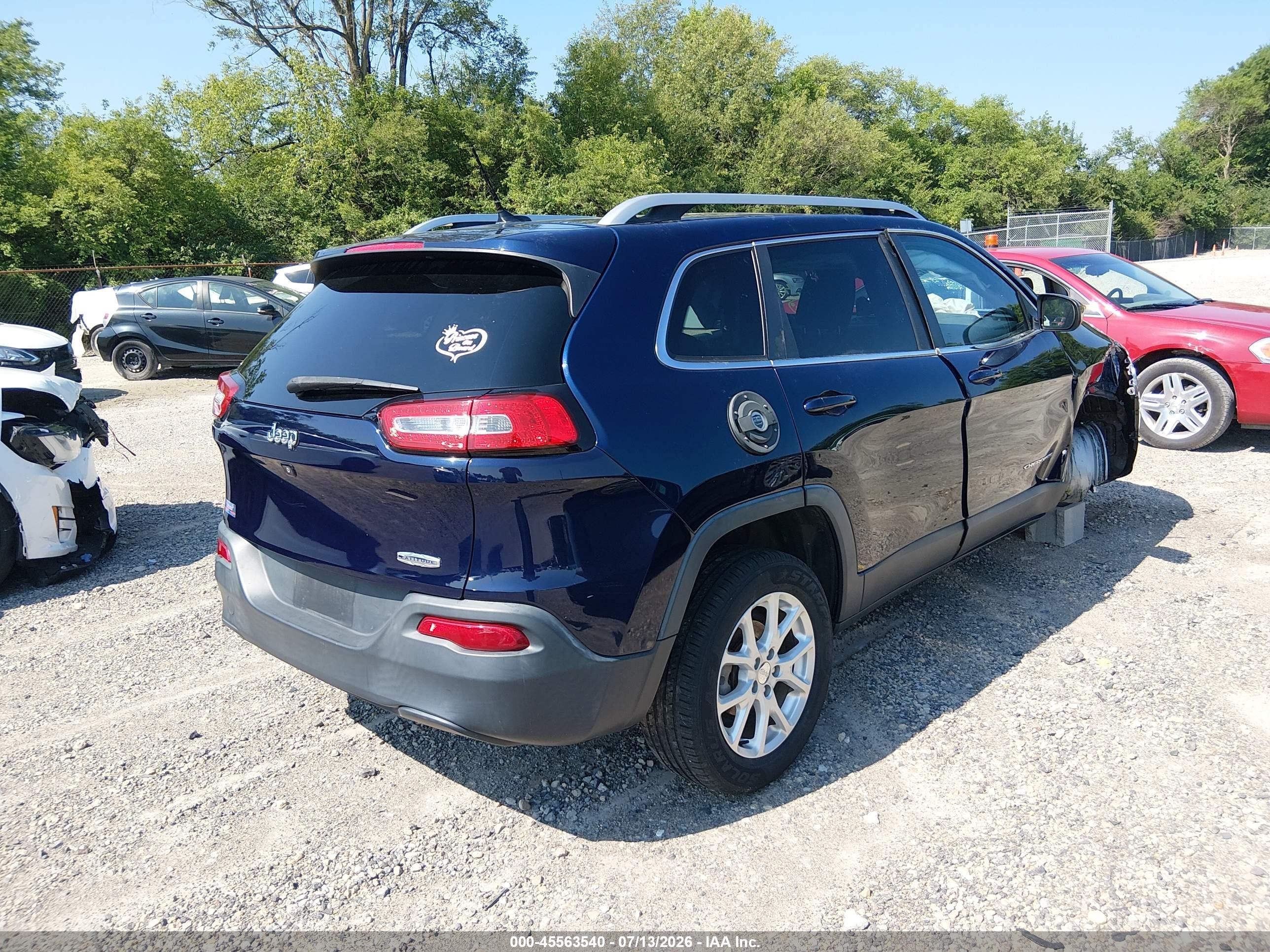 2014 Jeep Cherokee Latitude Blue vin: 1C4PJLCB7EW298917