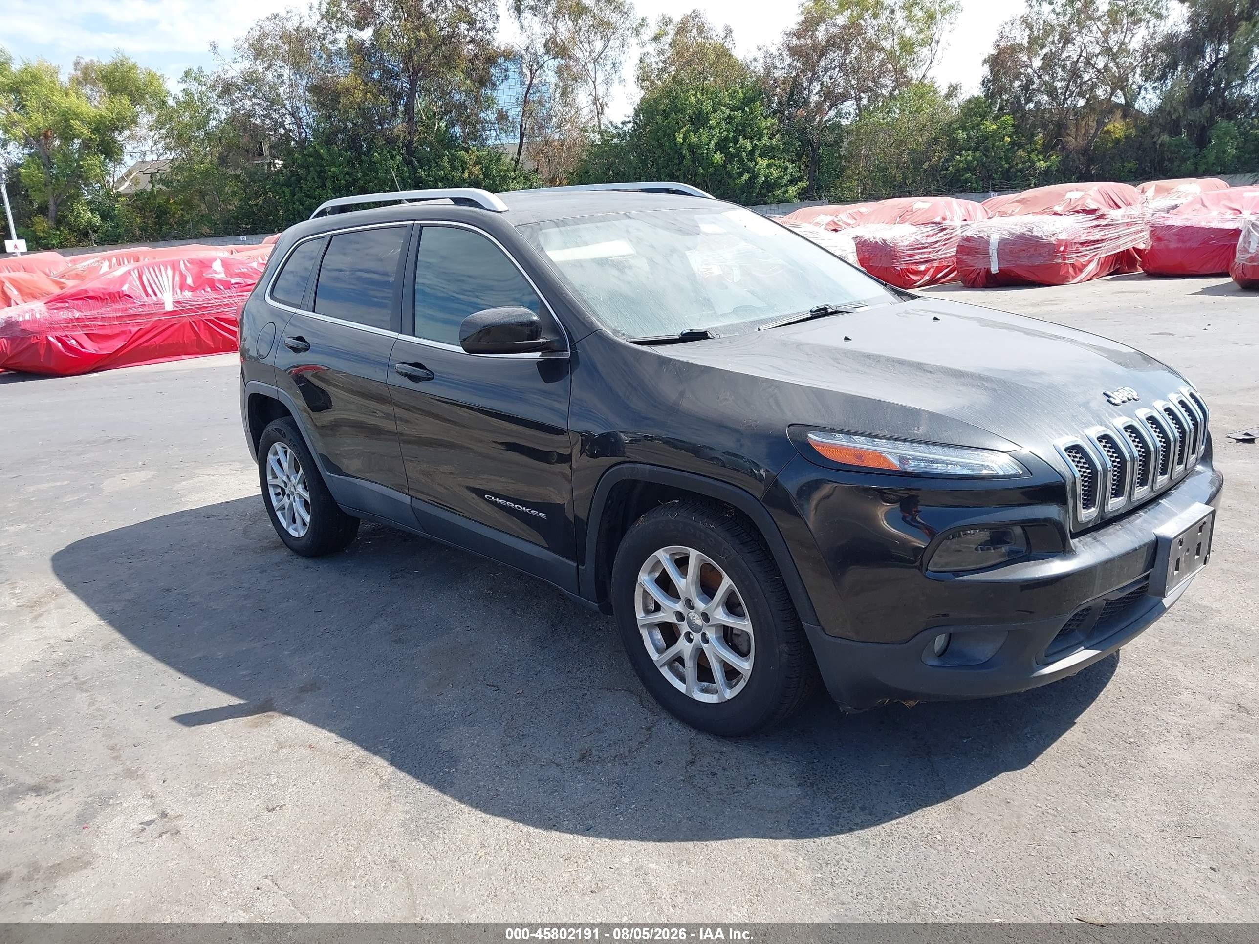 2015 Jeep Cherokee Latitude Black vin: 1C4PJLCB7FW627858