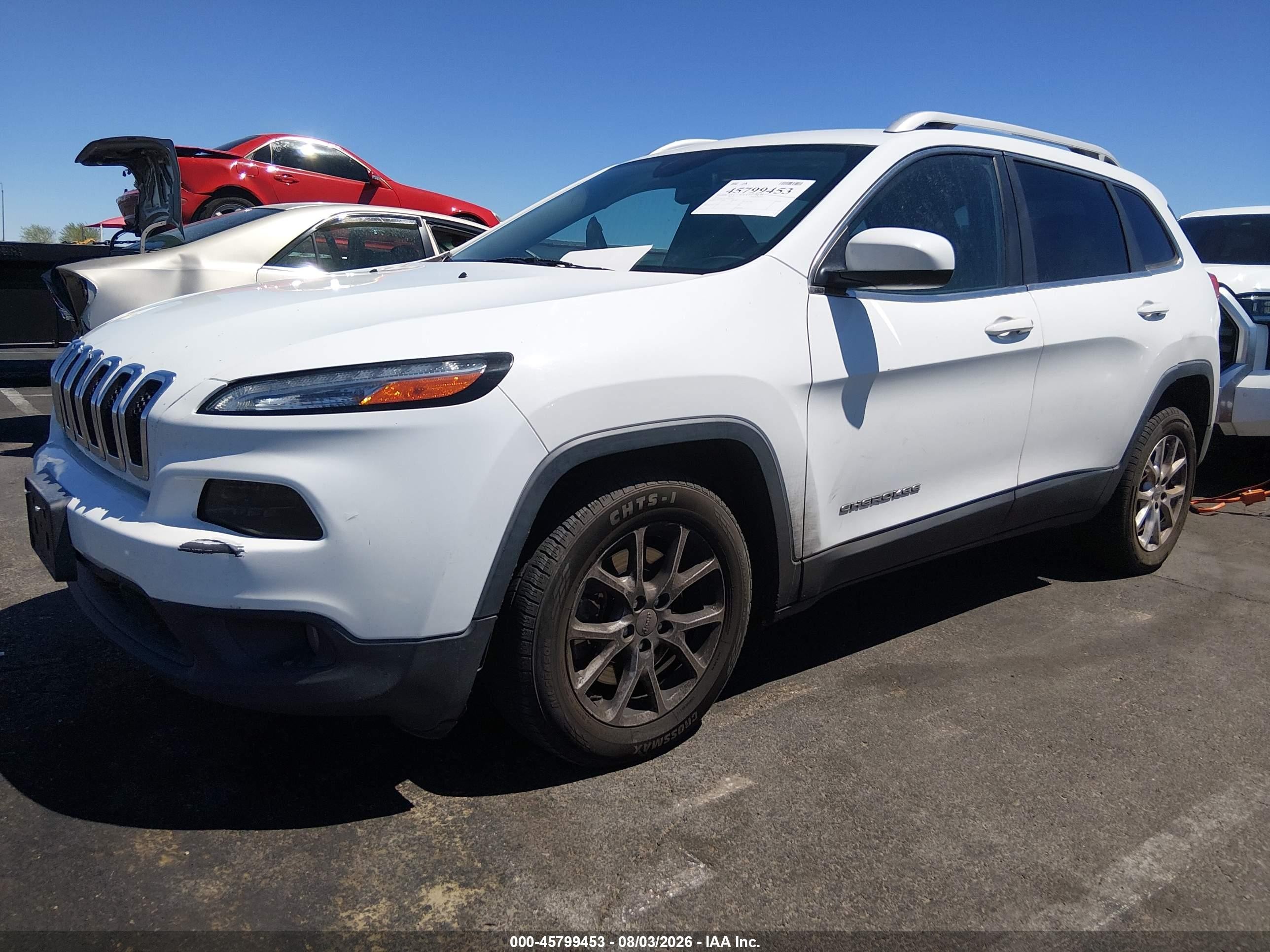 2015 Jeep Cherokee Latitude Белый vin: 1C4PJLCB7FW627889