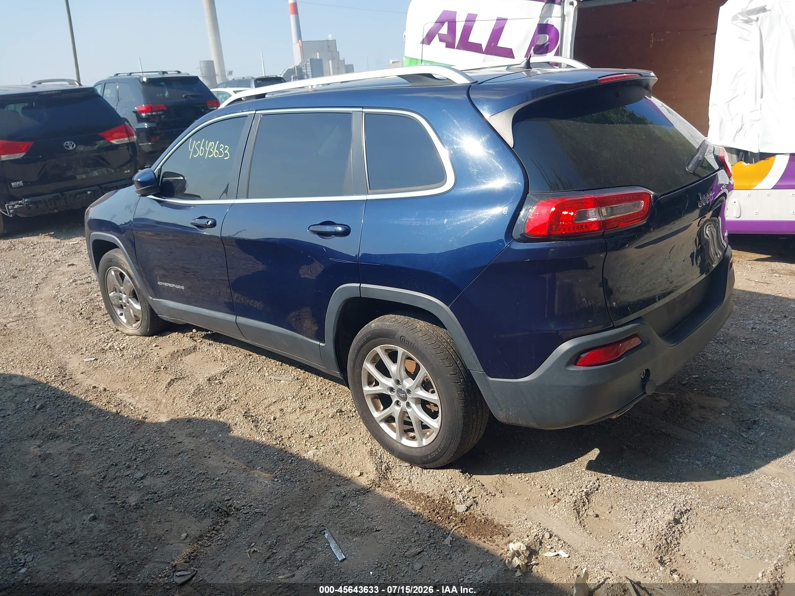2015 Jeep Cherokee Latitude Blue vin: 1C4PJLCB7FW712098