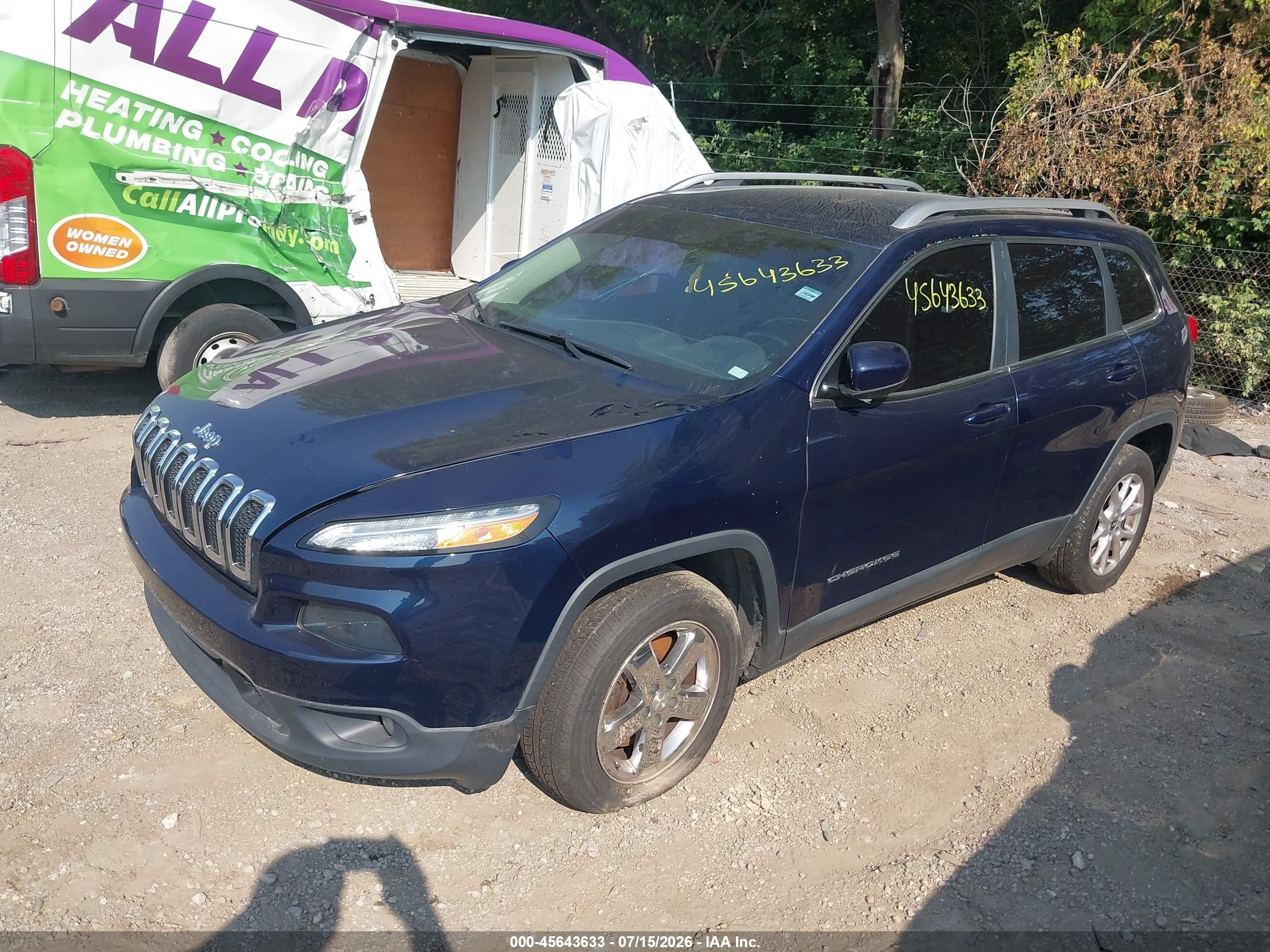 2015 Jeep Cherokee Latitude Blue vin: 1C4PJLCB7FW712098