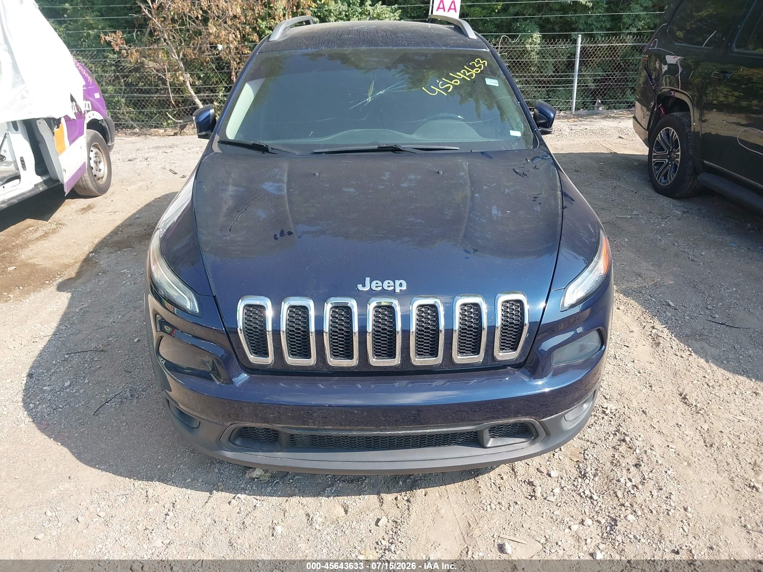 2015 Jeep Cherokee Latitude Blue vin: 1C4PJLCB7FW712098