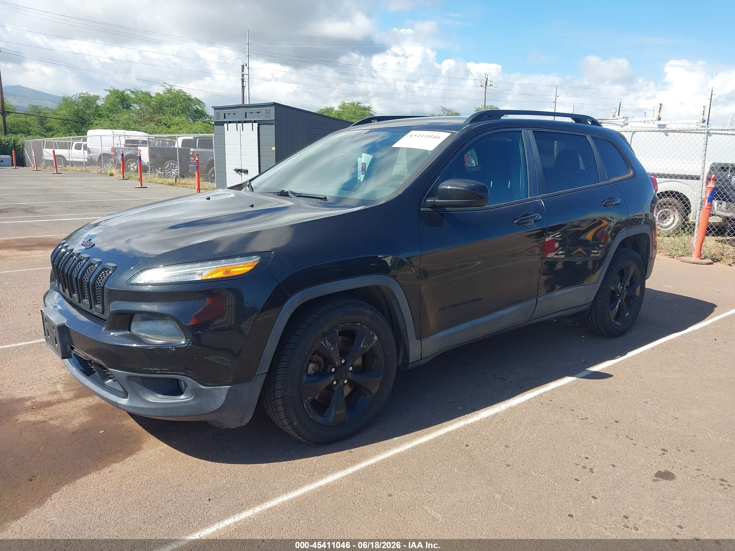 2015 Jeep Cherokee Latitude Altitude Black vin: 1C4PJLCB7FW759910