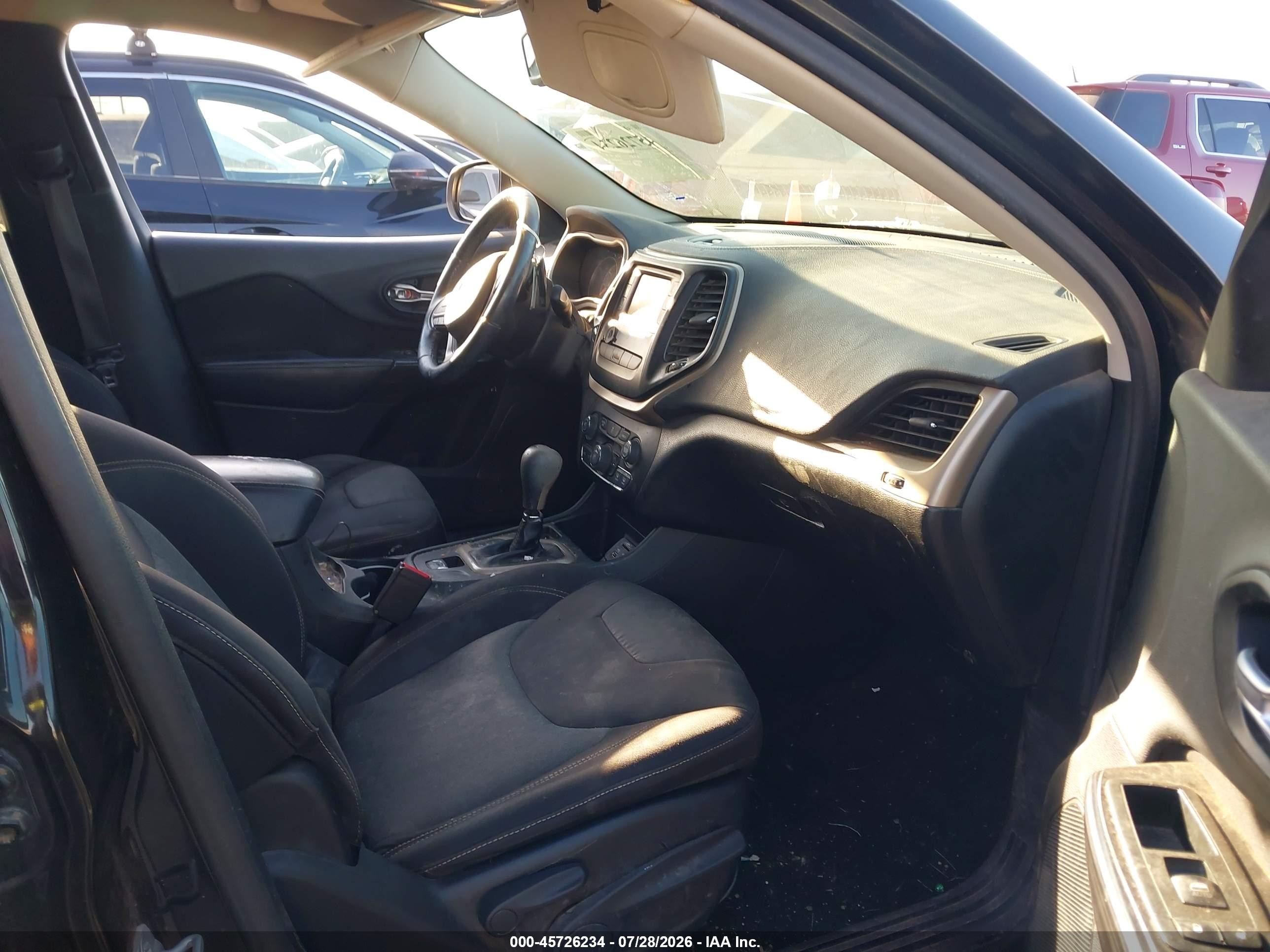 2014 Jeep Cherokee Latitude Black vin: 1C4PJLCB8EW162795